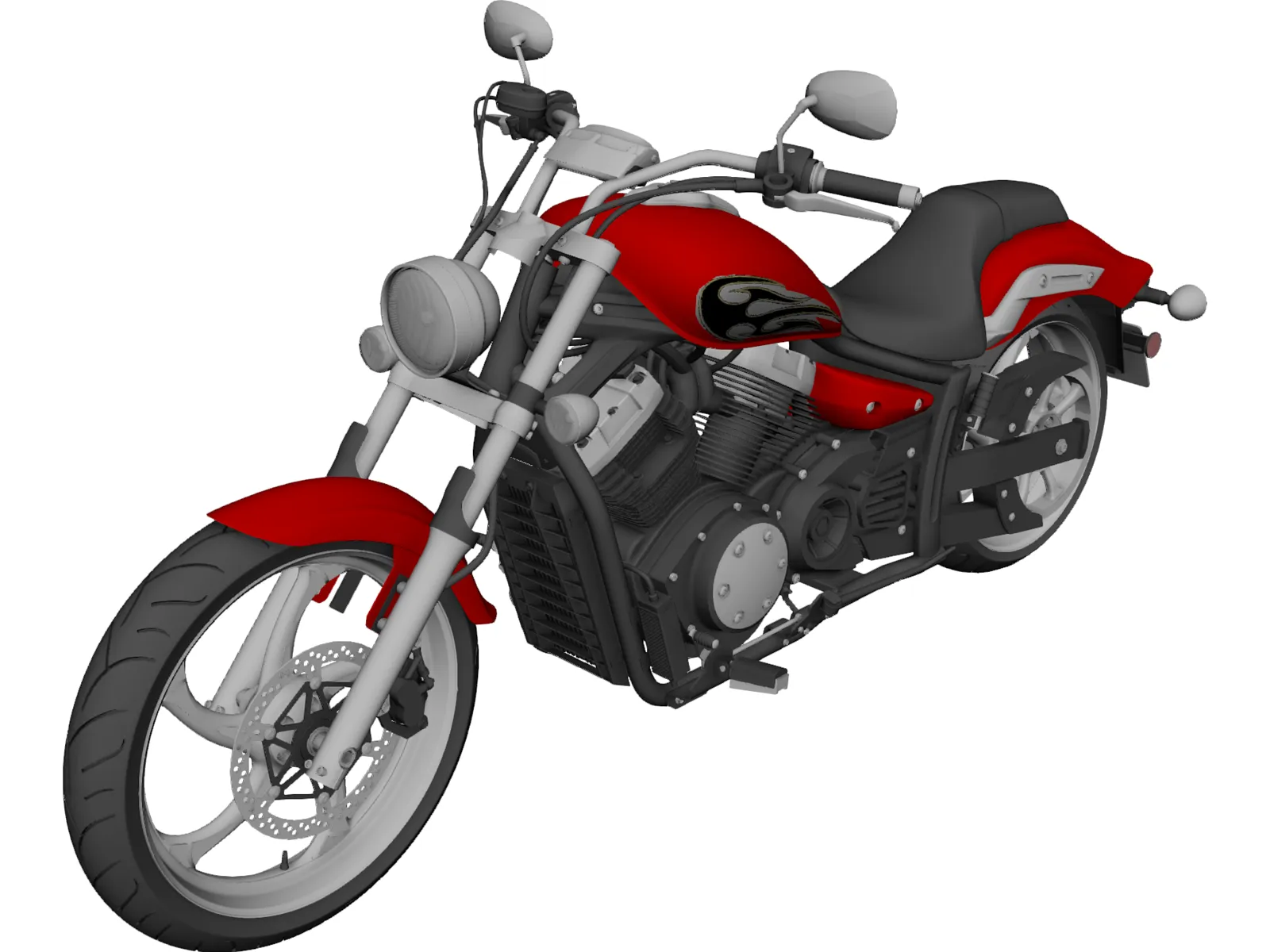 Yamaha Stryker (2012) 3D Model main preview