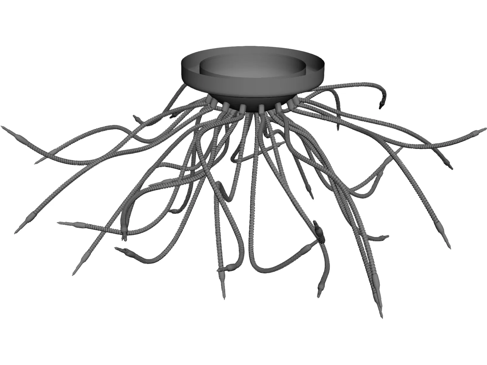 Ceiling Lamp Lussole Octopus 3D Model main preview