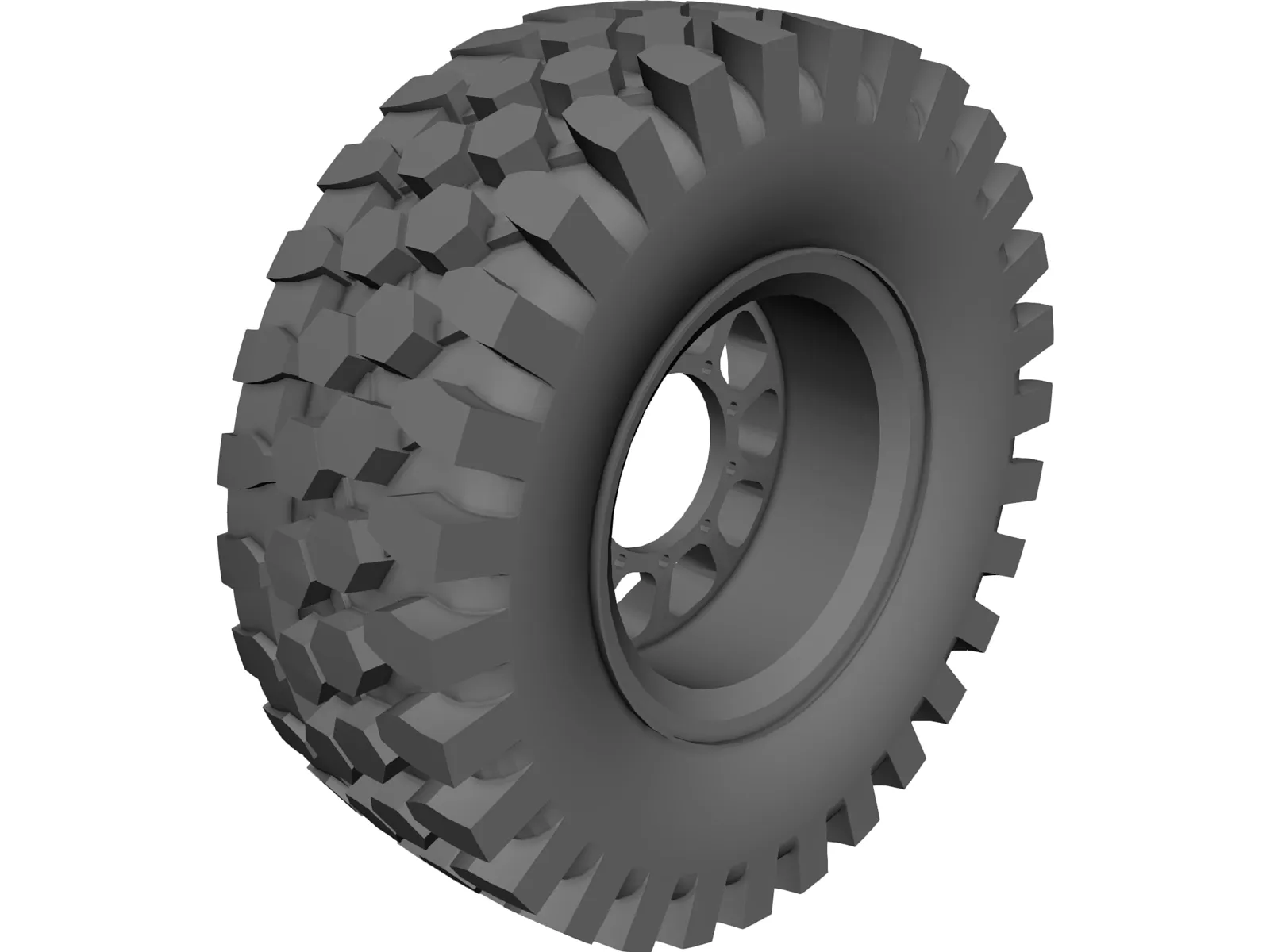 Offroad Tire 3D Model main preview