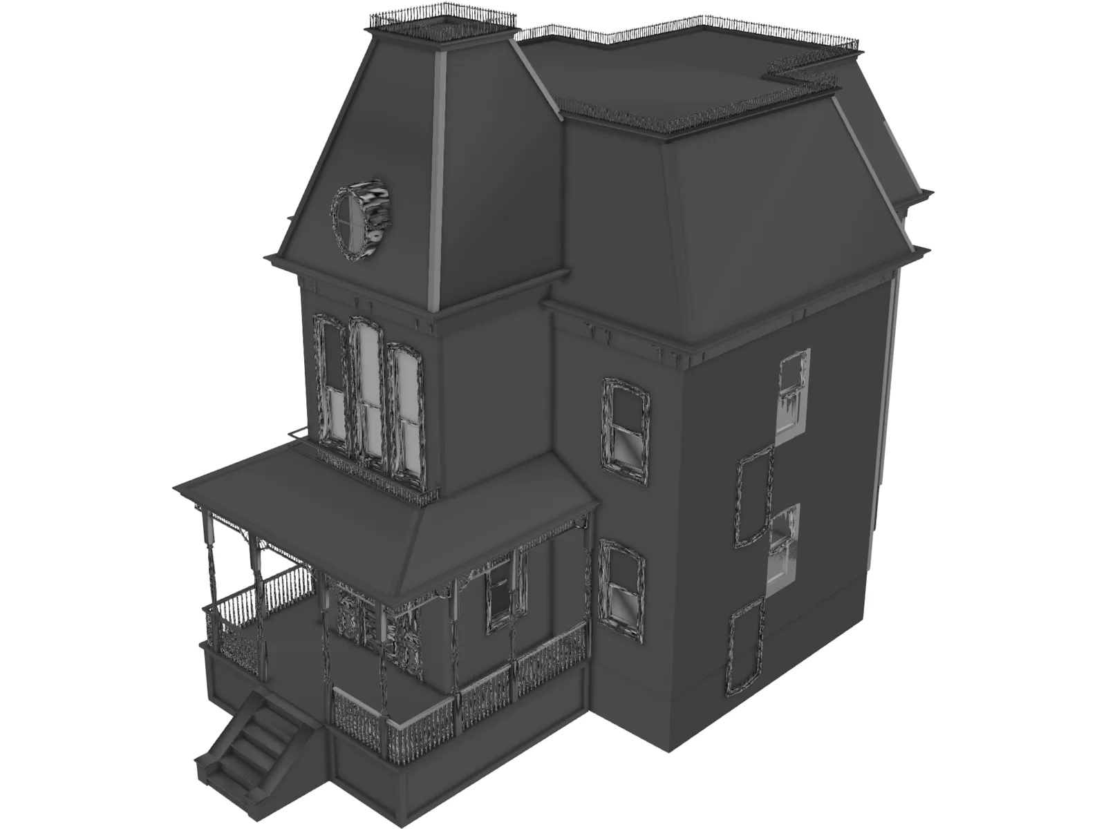 Psycho House 3D Model main preview