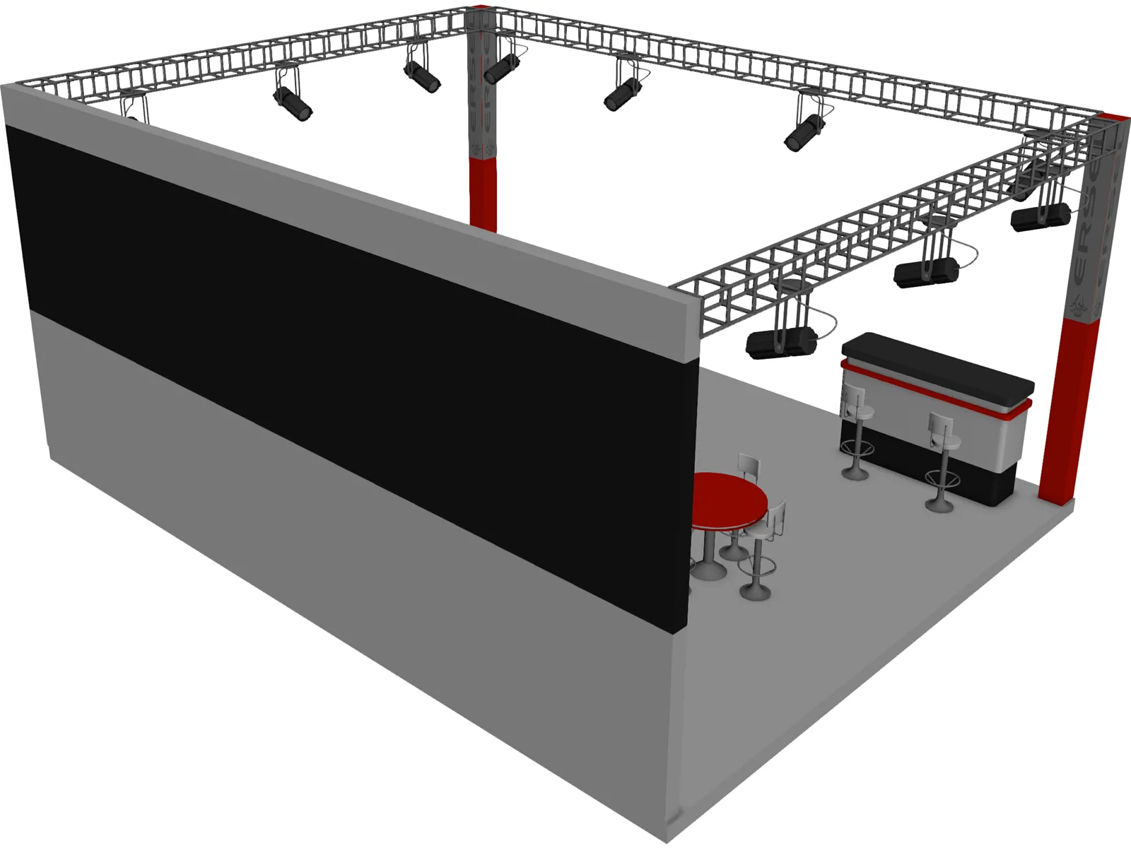 Exhibition Stand Ersel 3D Model main preview