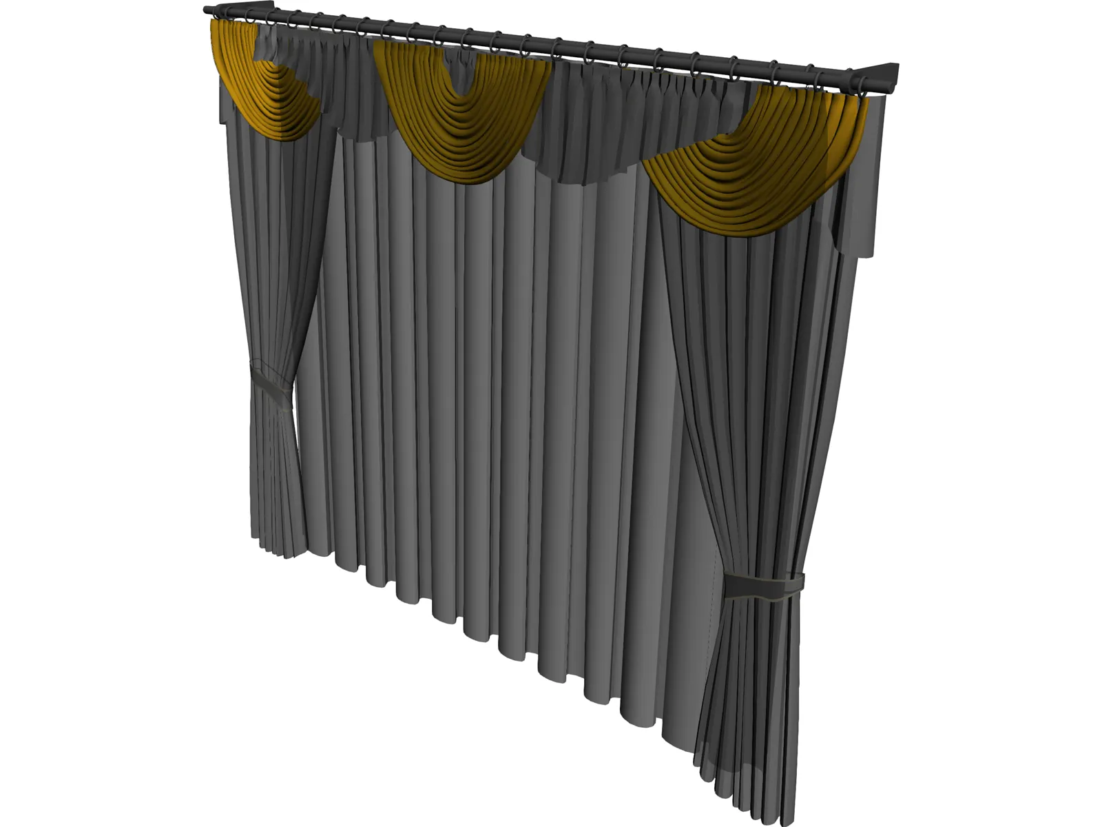 Curtain 3D Model main preview