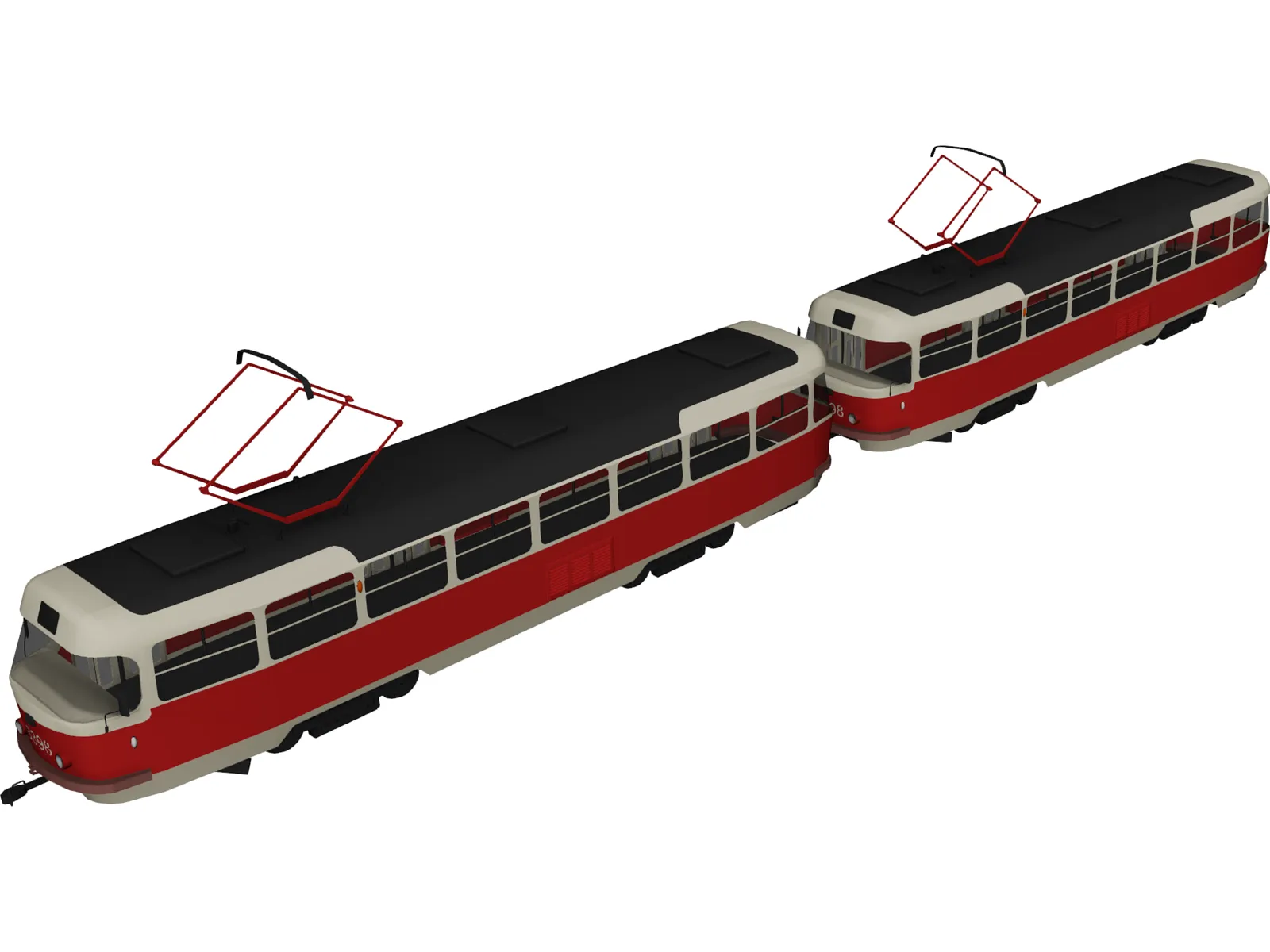 Tatra T30 Train Tramvay 3D Model main preview