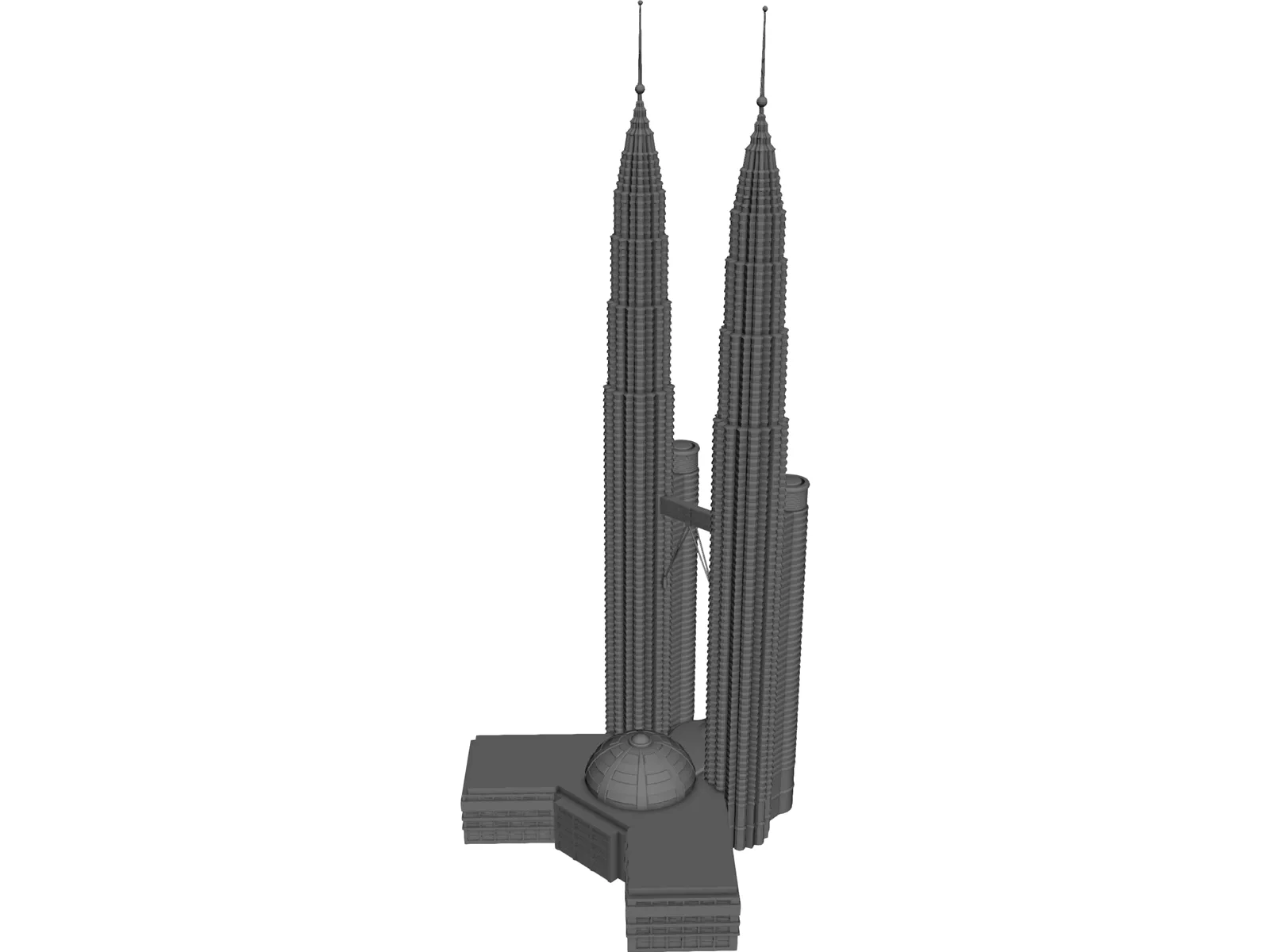 Petronas Towers 3D Model main preview