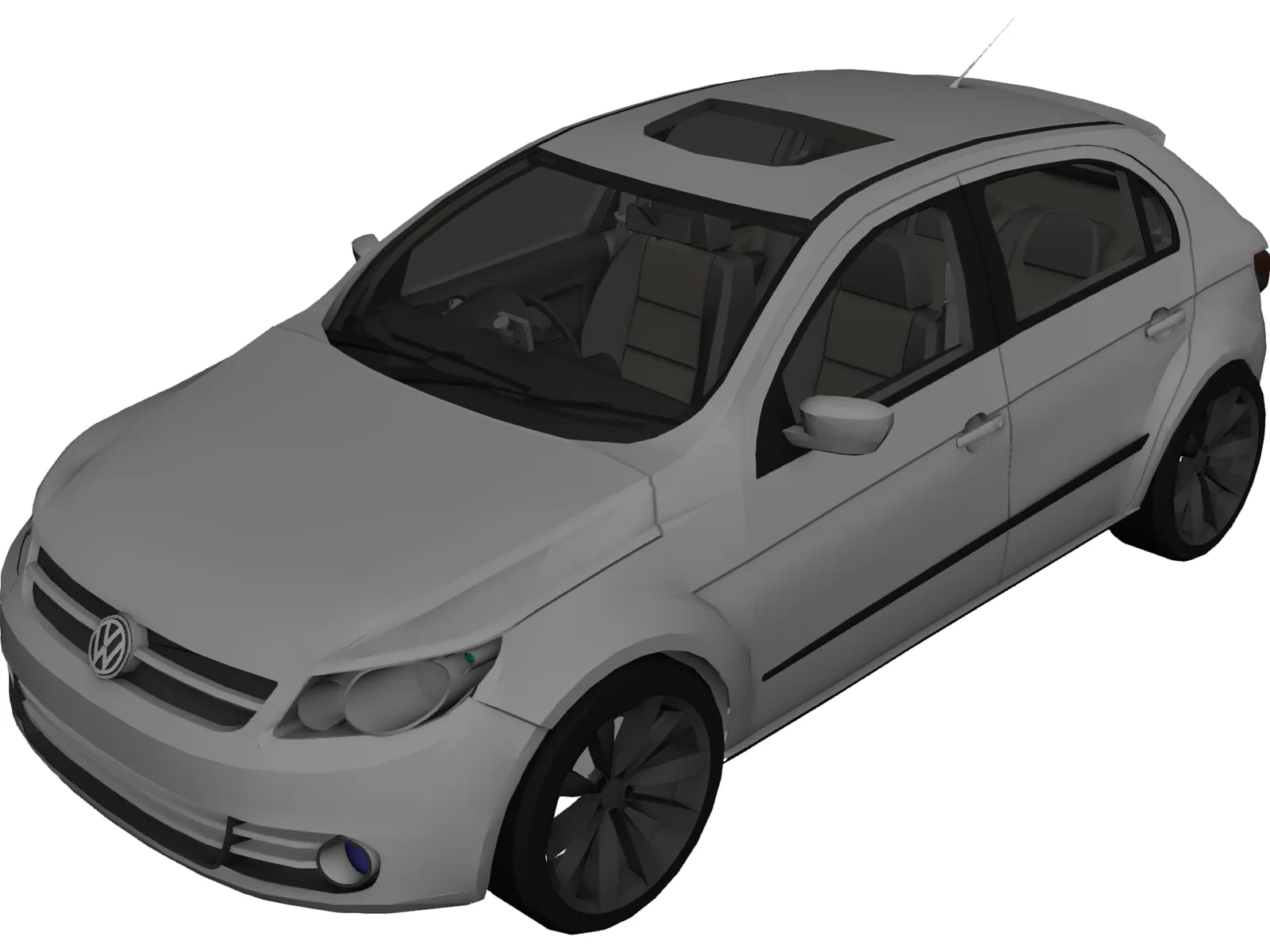 Volkswagen Gol G5 (2009) 3D Model main preview