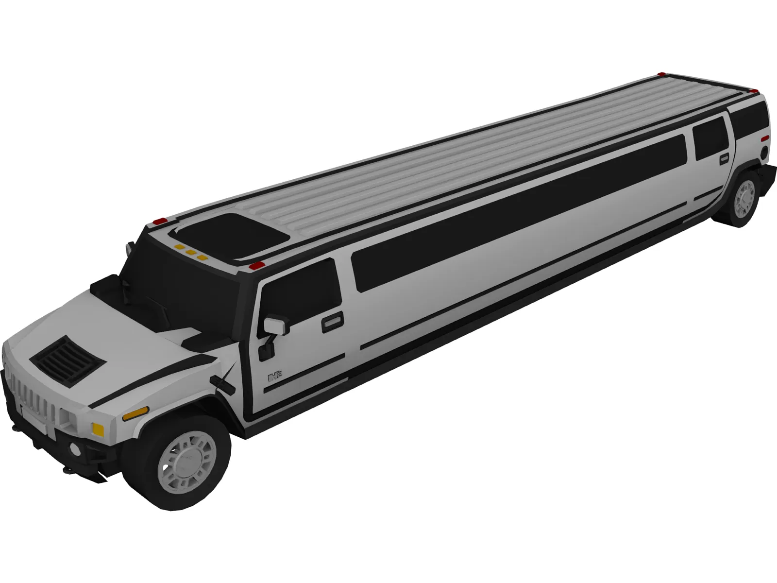 Hummer Limousine 3D Model main preview