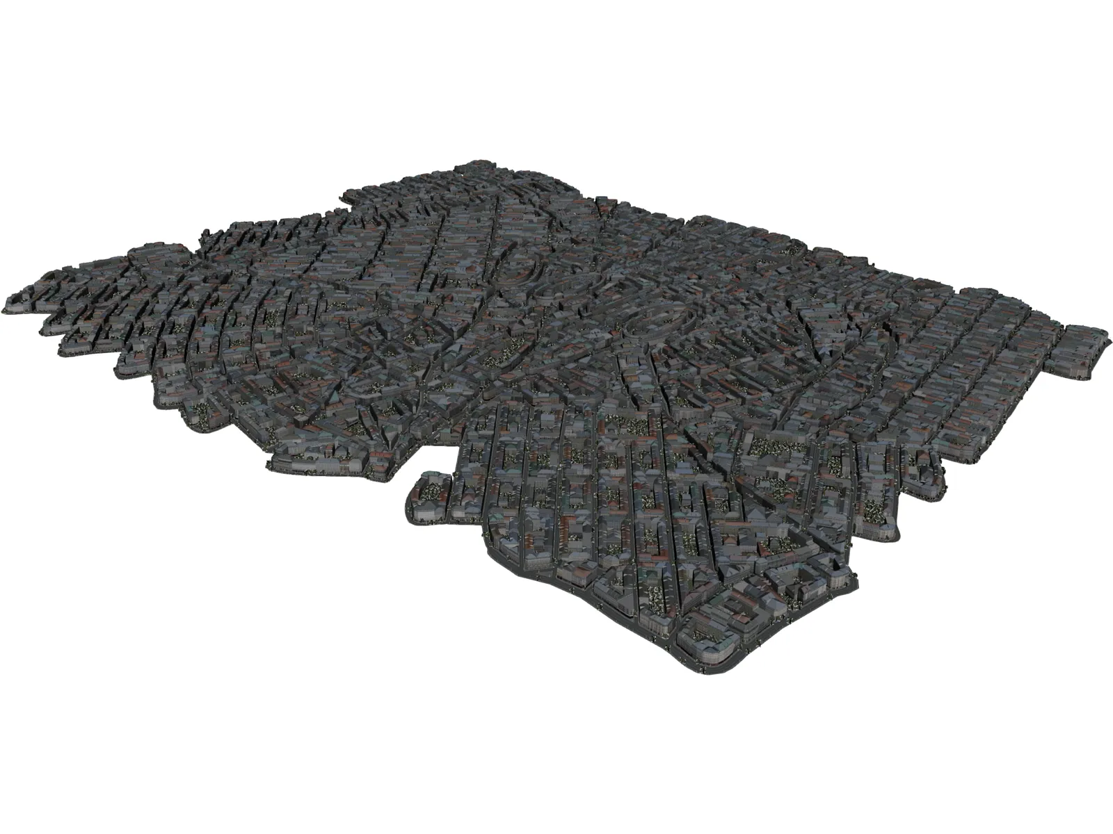 Paris City (France) 3D Model main preview