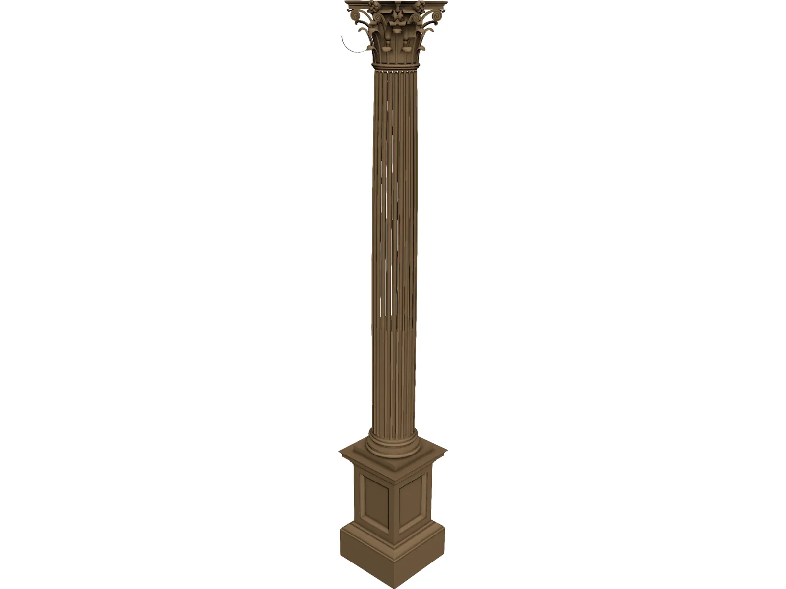 Corinthian Column 3D Model main preview