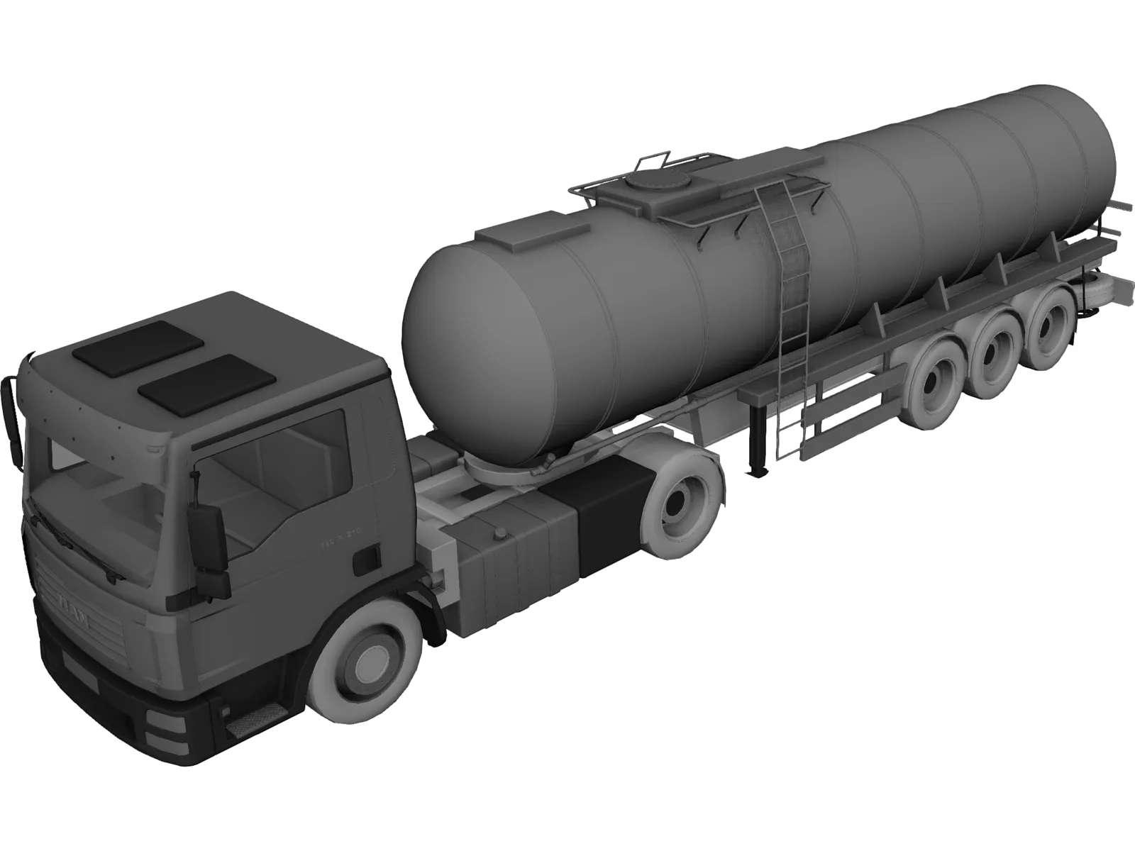 Man Truck Tank 3D Model main preview