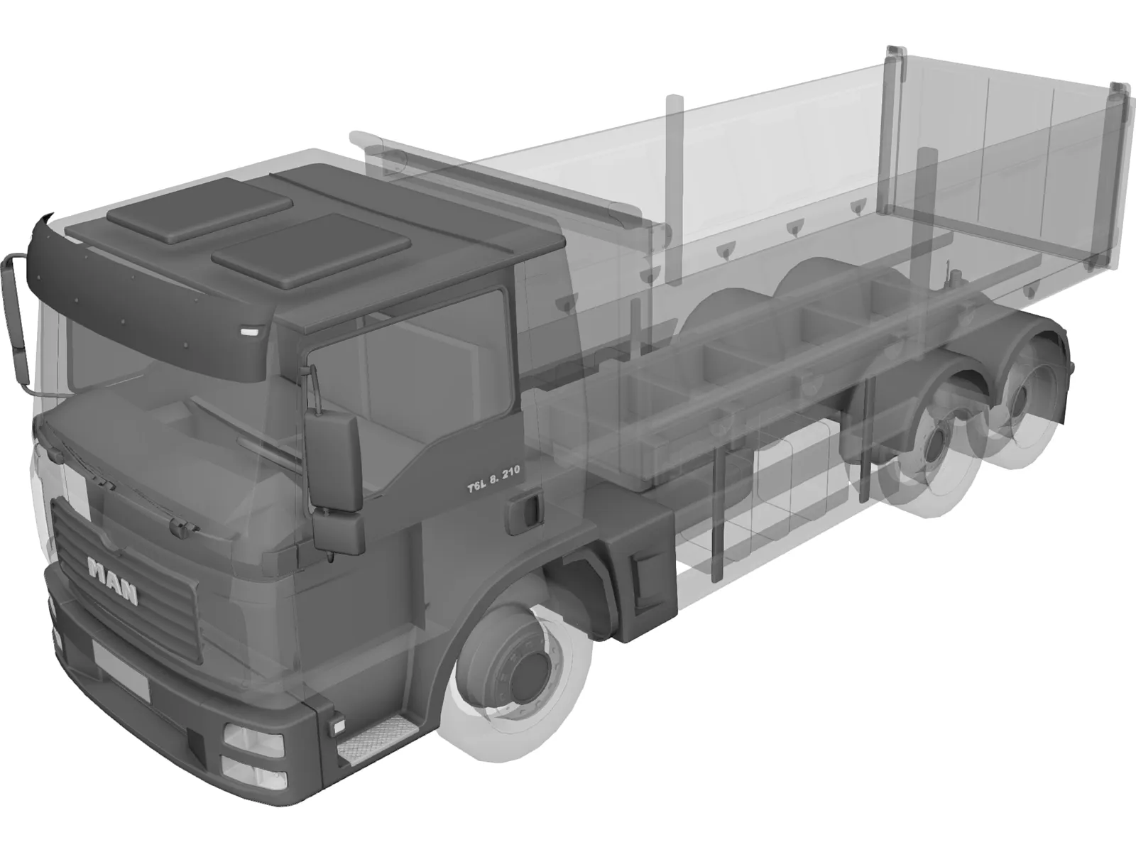 Man Dump Truck 3D Model main preview