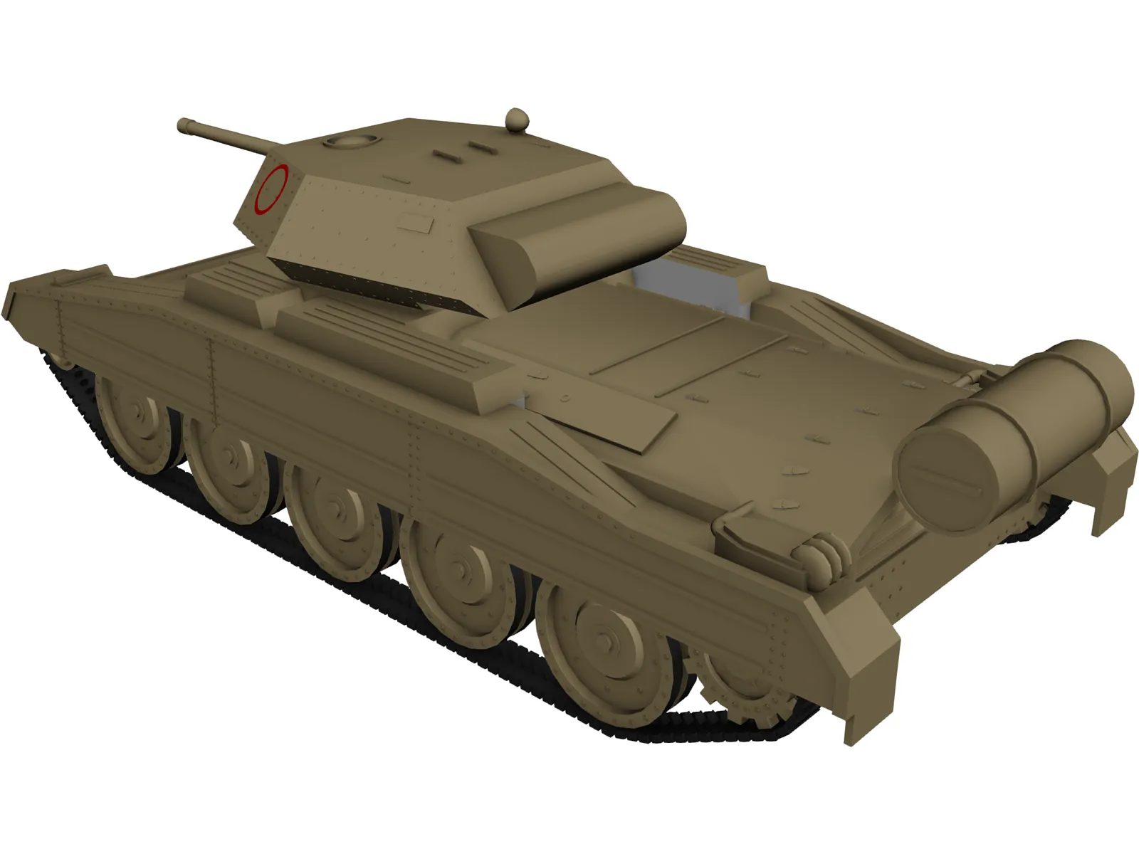 Crusader Tank 3D Model main preview