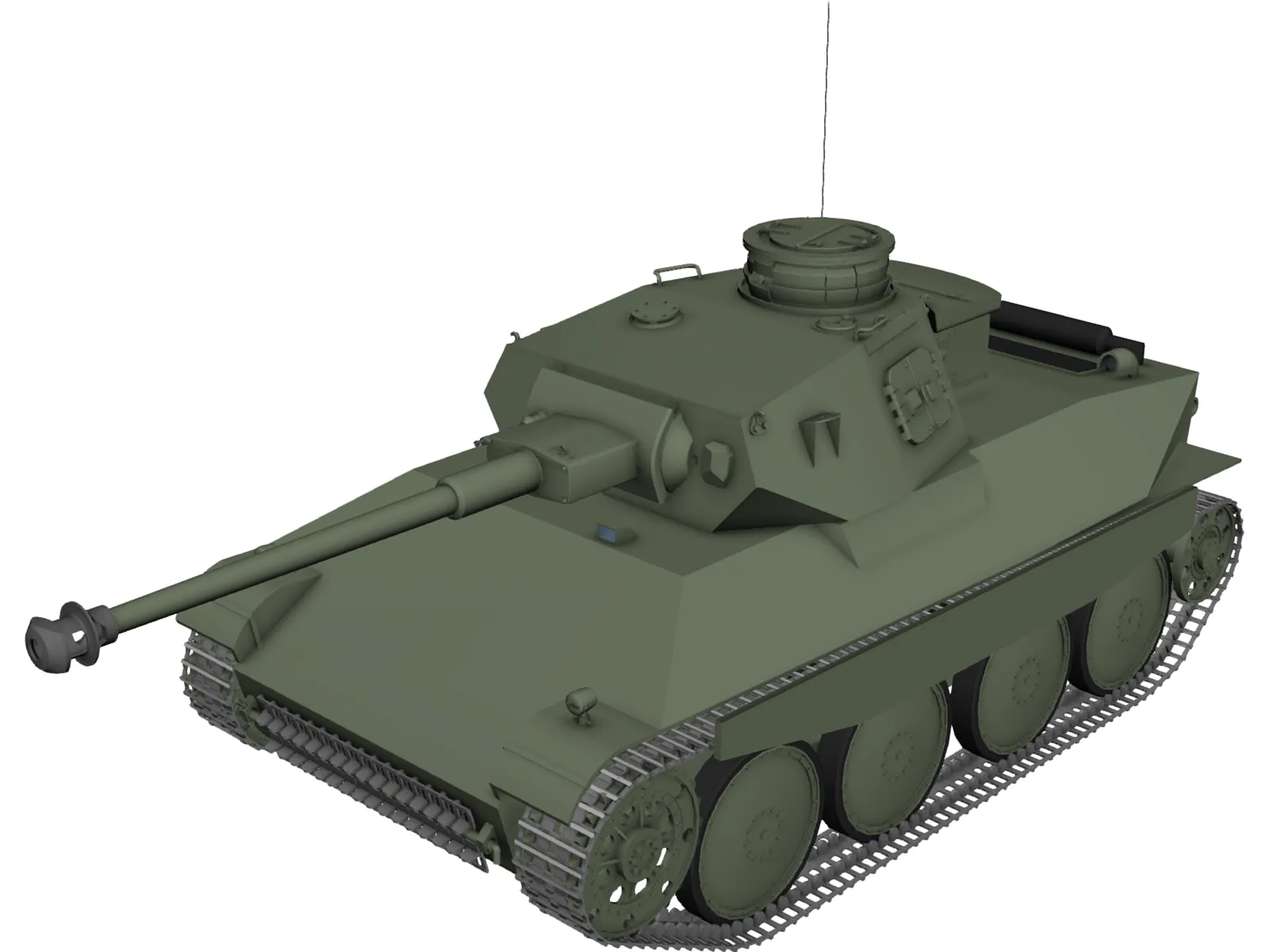 Panzer 38 3D Model main preview