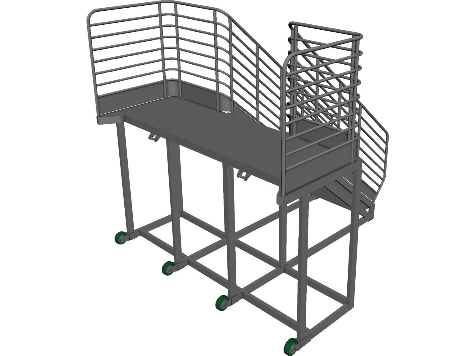 Aluminium Platform 3D Model main preview
