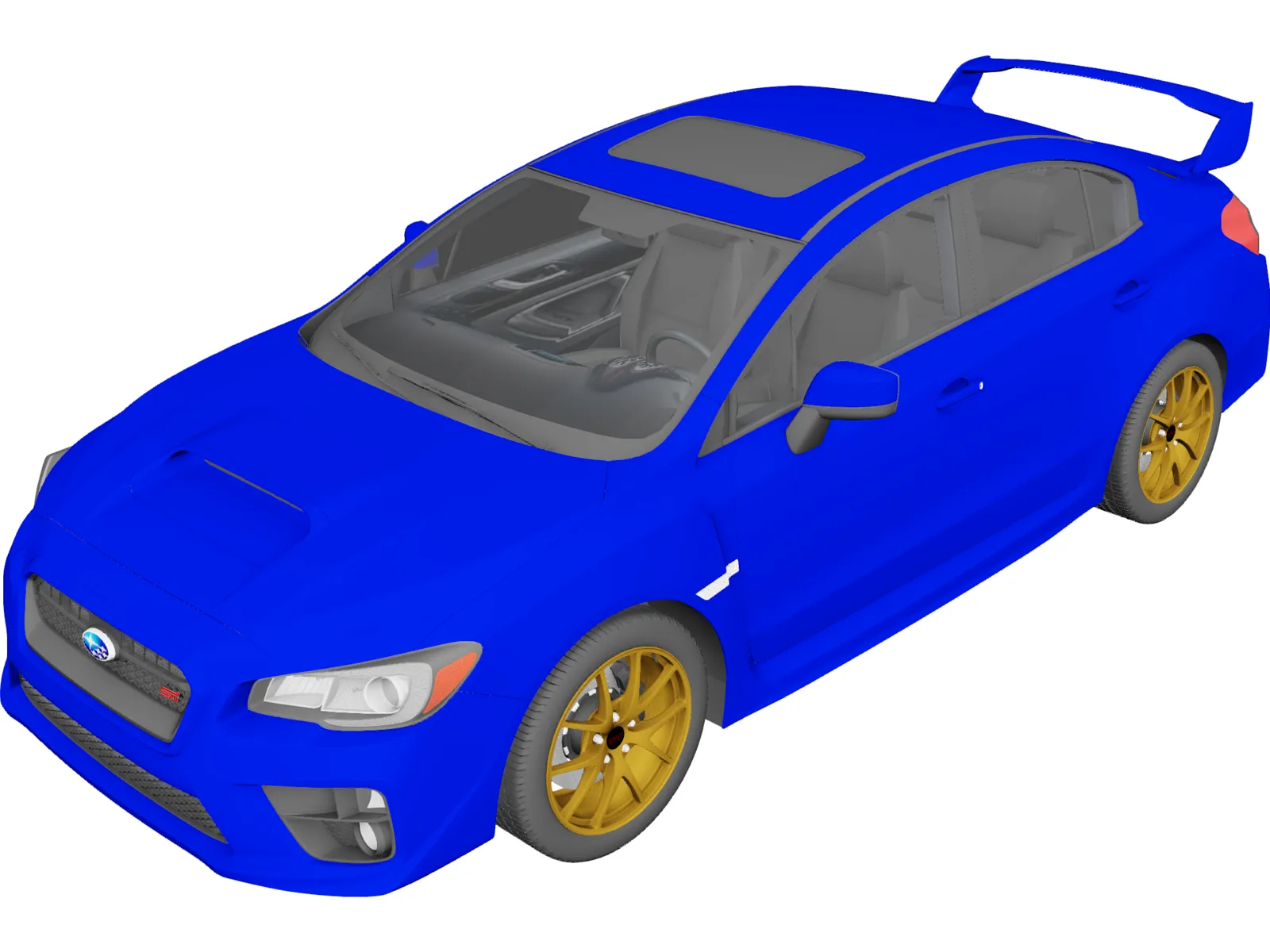 Subaru Impreza WRX STi (2015) 3D Model main preview