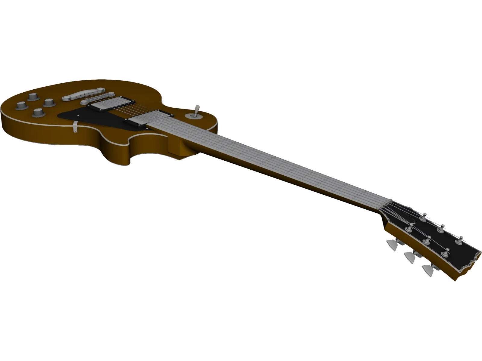 Gibson Les Paul Electric Guitar 3D Model main preview