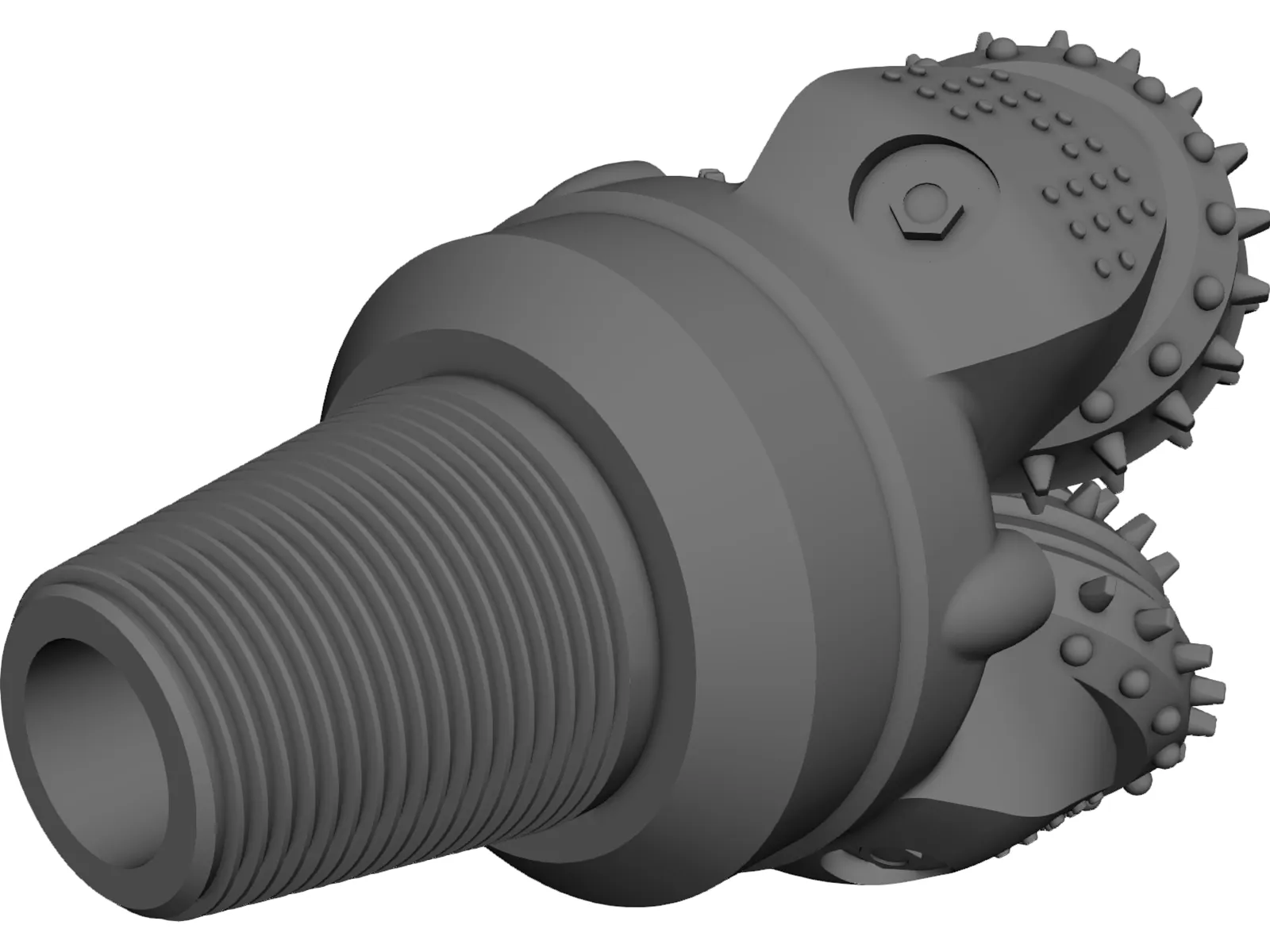 Tricone Oil Drill Bit 3D Model main preview