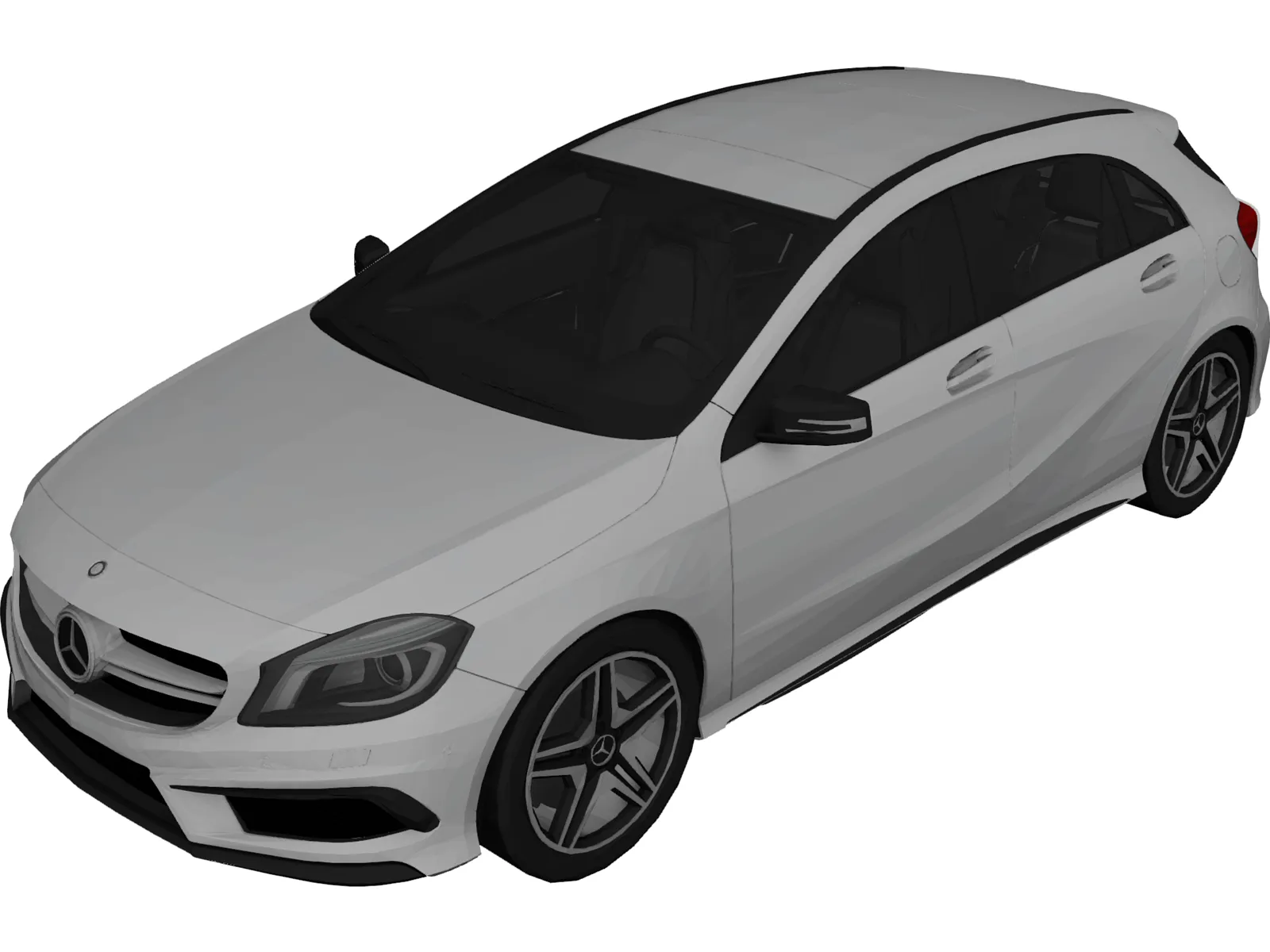 Mercedes-Benz A45 AMG W176 (2014) 3D Model main preview