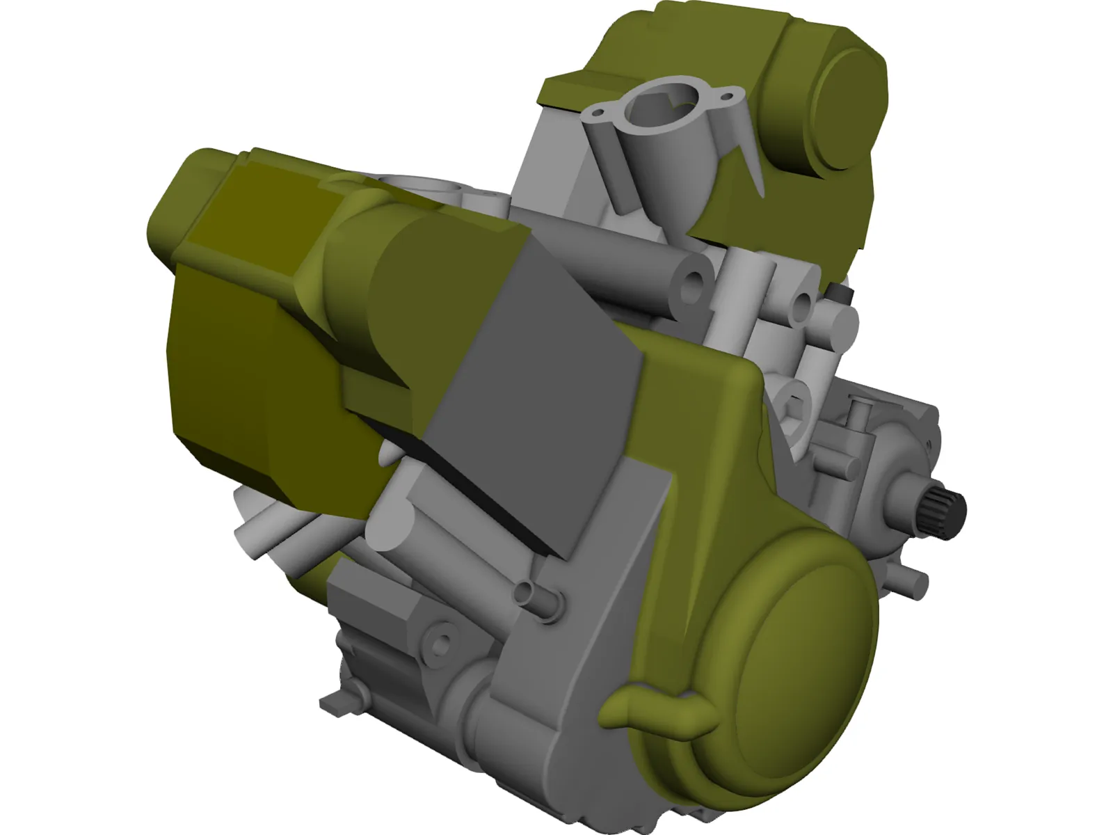 Aprilia RXV 550 V-Twin Engine 3D Model main preview