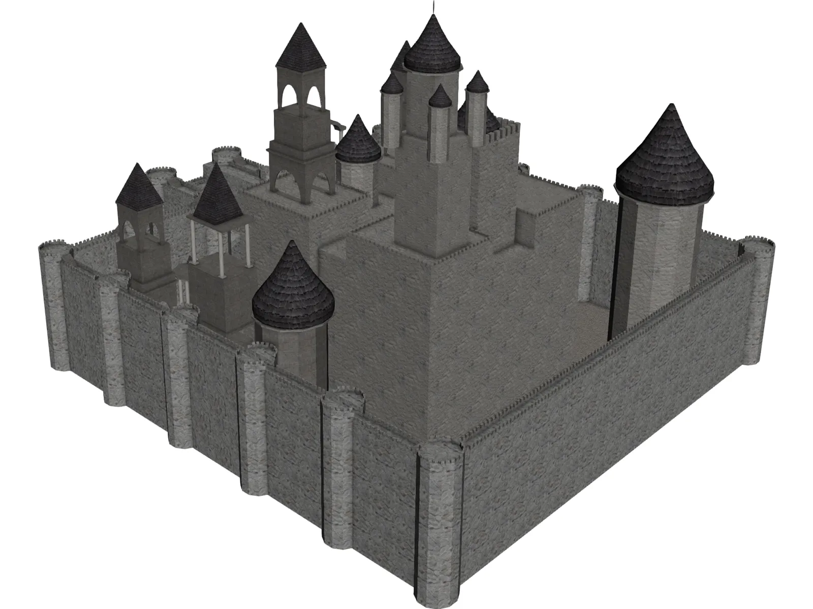 Castle 3D Model main preview