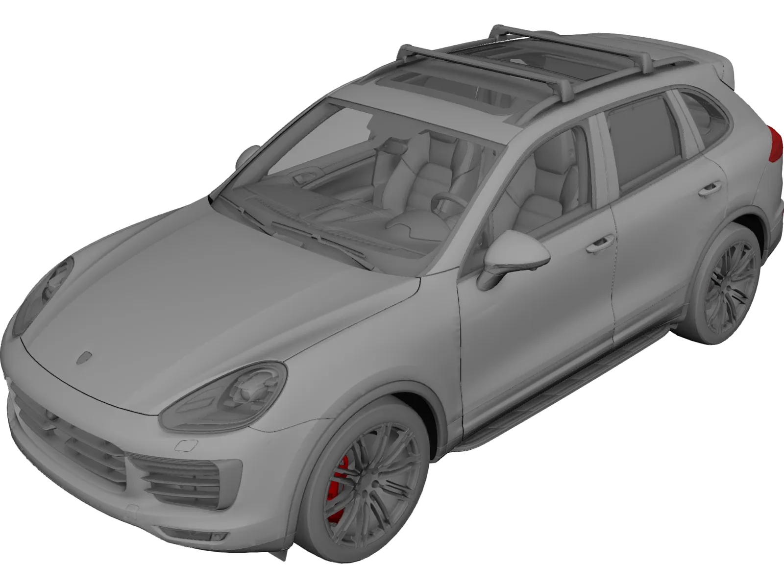 Porsche Cayenne Turbo (2014) 3D Model main preview
