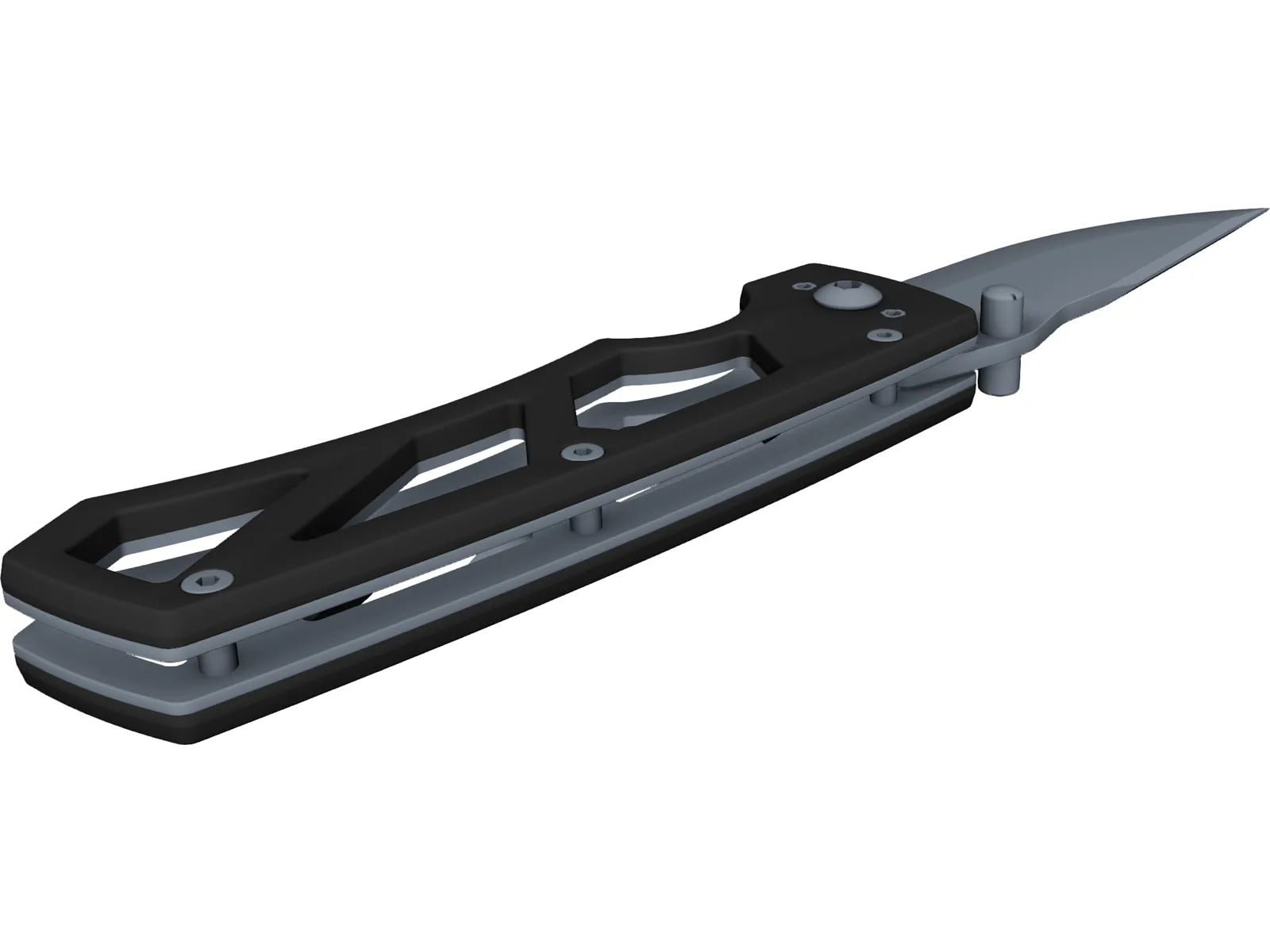 Tactical Knife 3D Model main preview