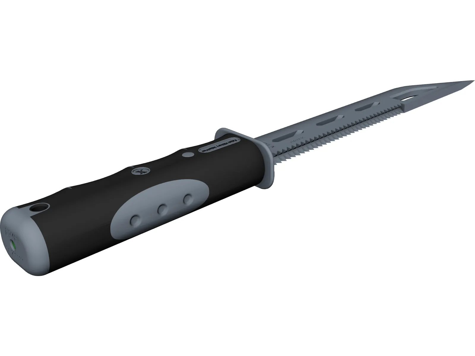 Tanto Tactical Knife 3D Model main preview