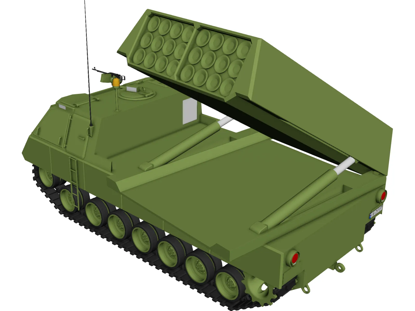 Multiple Laucher Rocket System 3D Model main preview