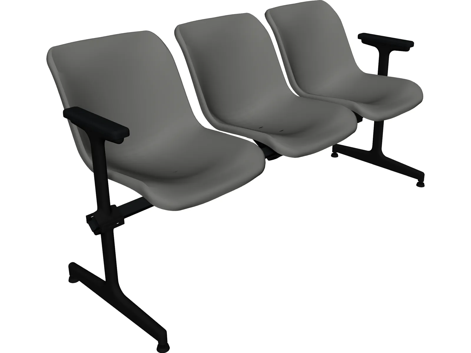 Bench 3D Model main preview