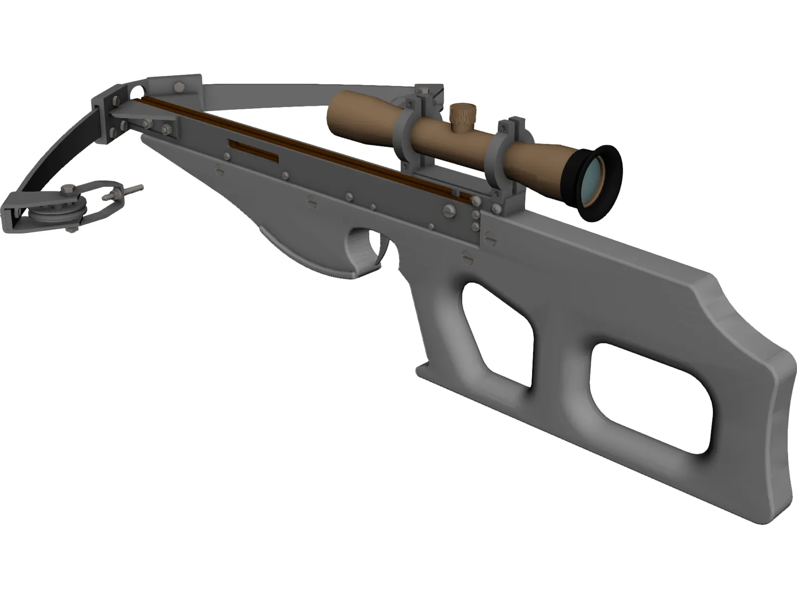 Modern Compound Crossbow 3D Model main preview