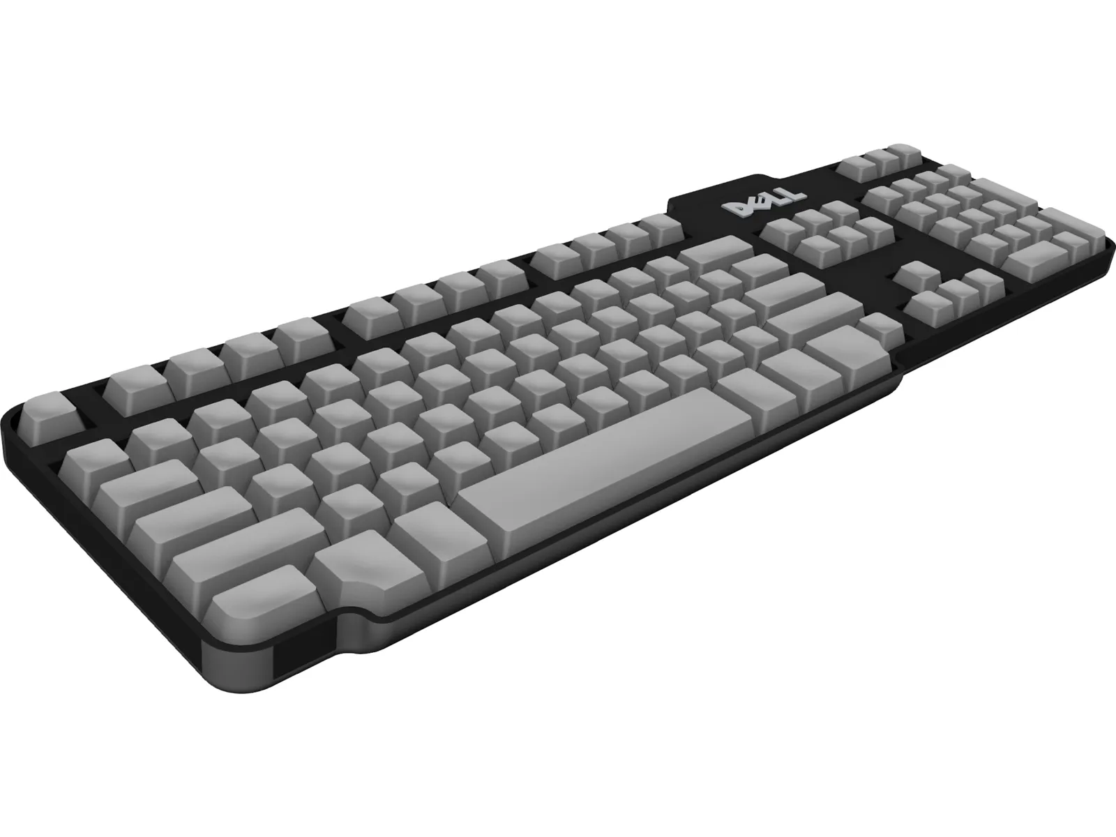 Dell Keyboard 3D Model main preview