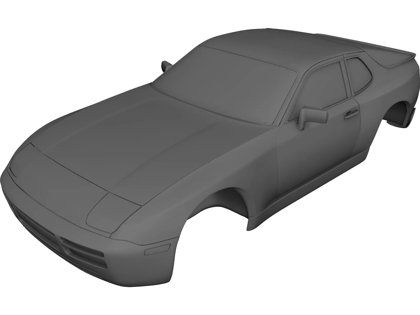 Porsche 944 Body 3D Model main preview