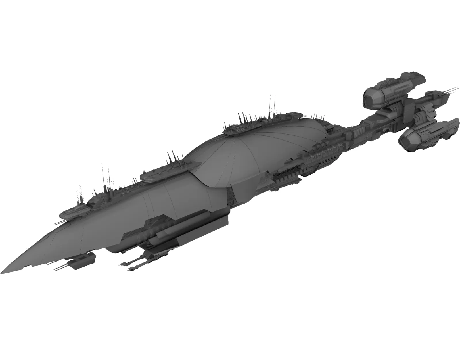 Commerce Guild Destroyer 3D Model main preview