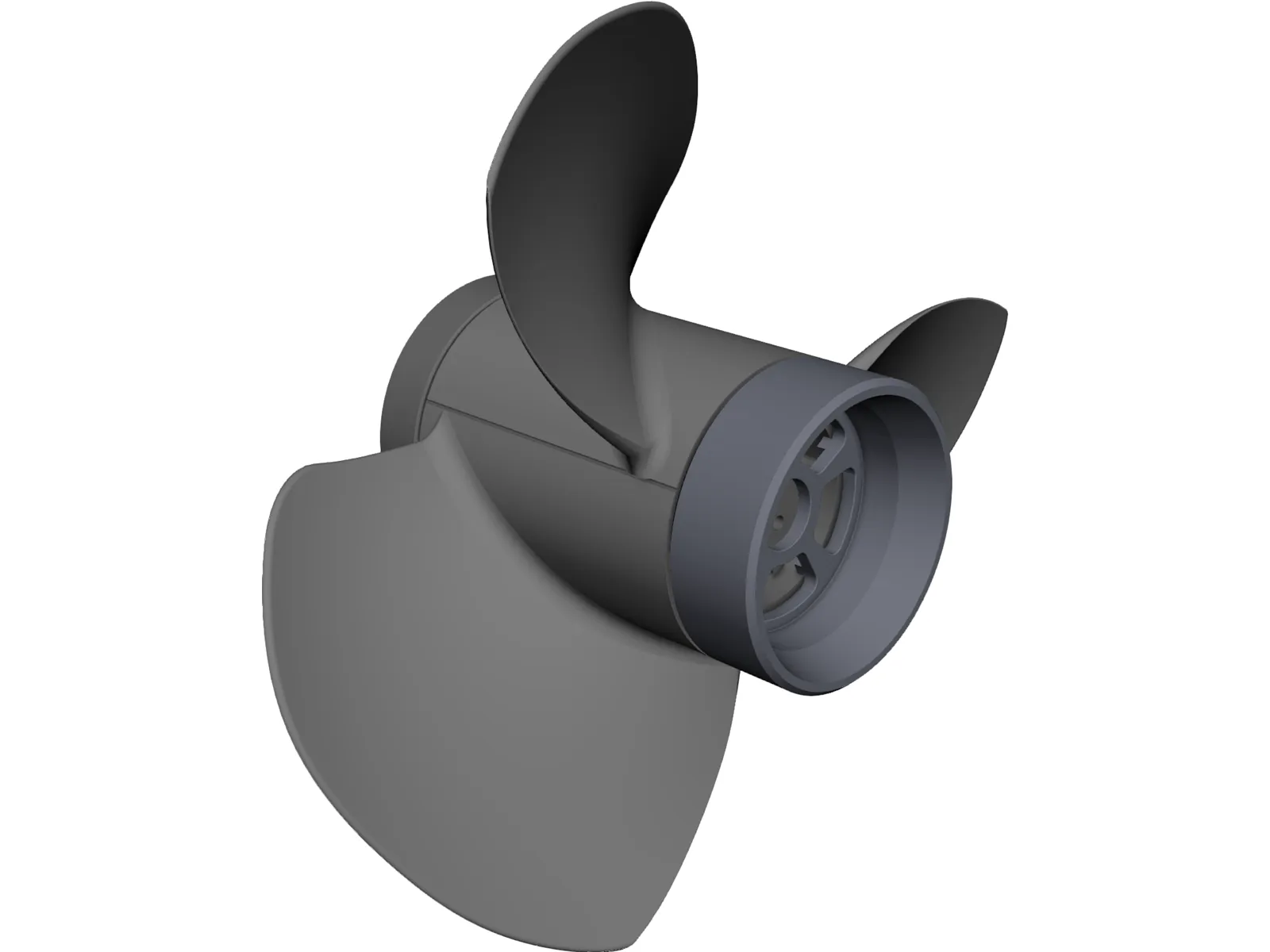 Outboard Propeller 3D Model main preview