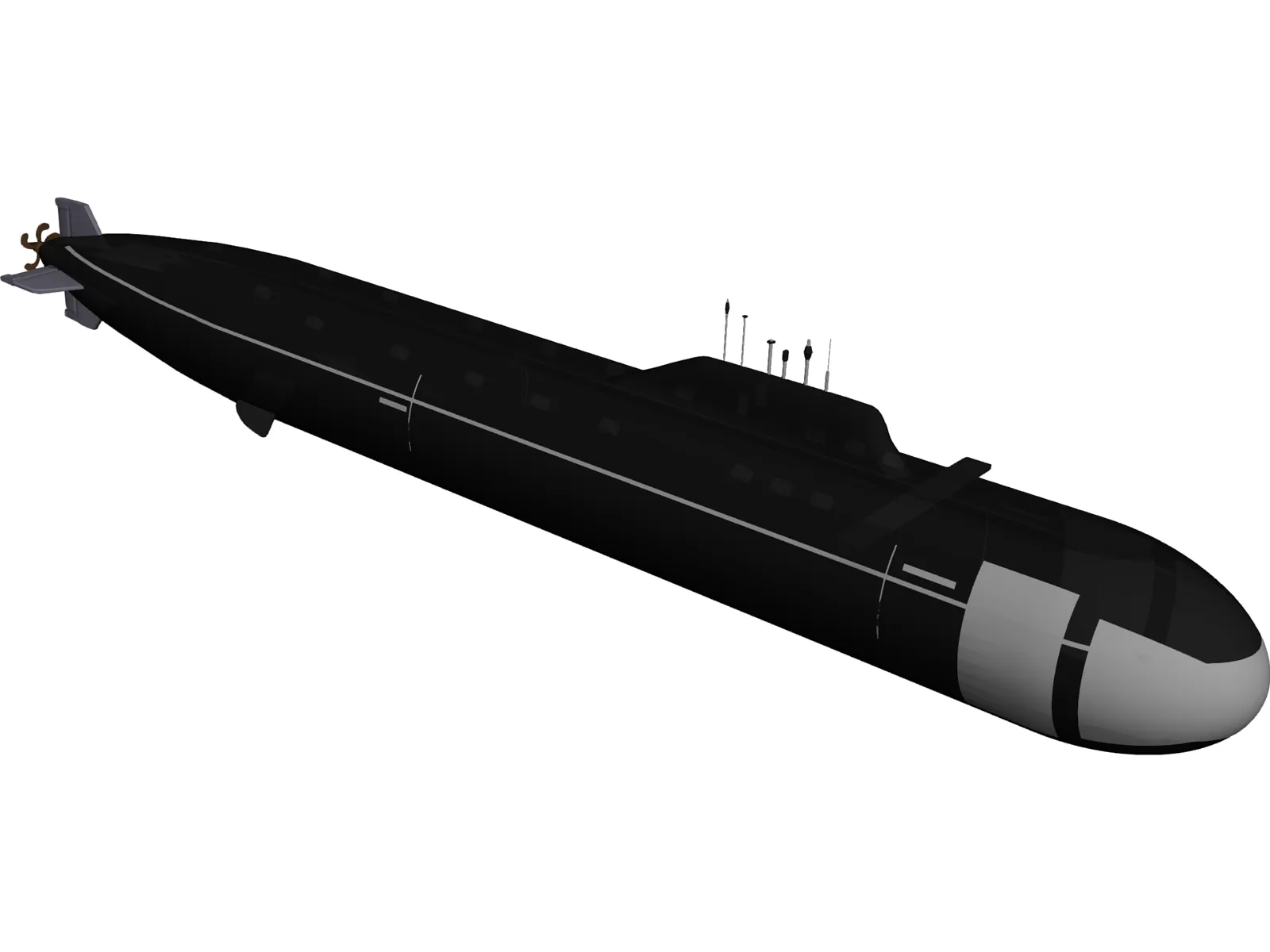 Yasen Class Russian Submarine 3D Model main preview