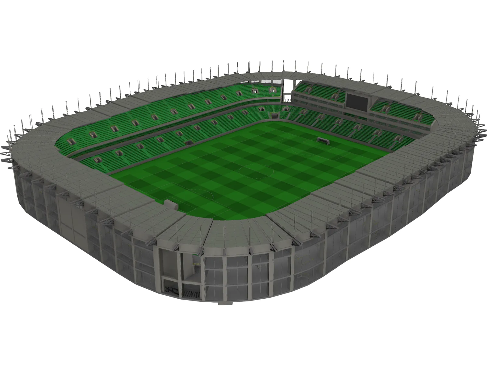 Soccer Arena 3D Model main preview