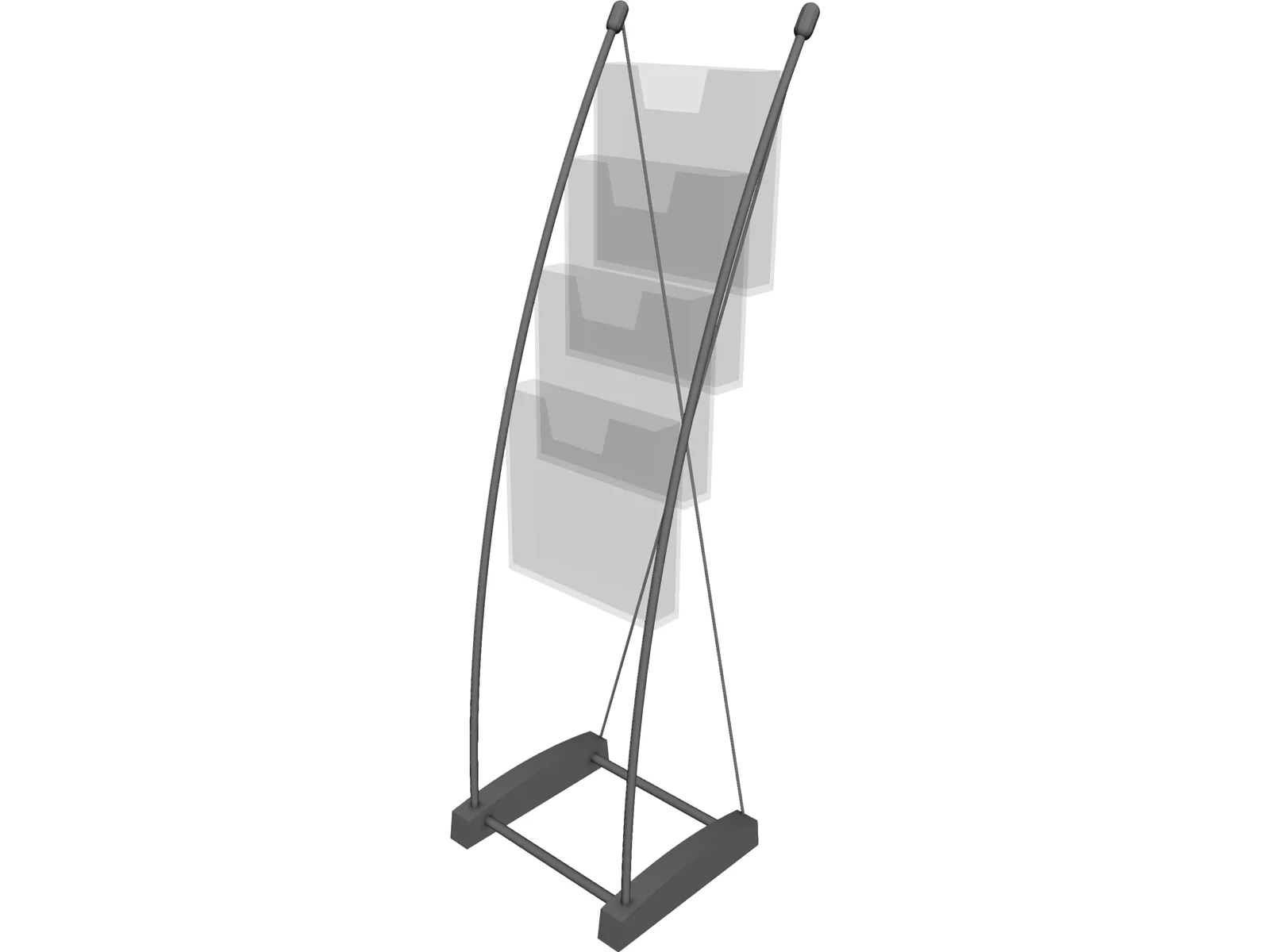 Enara Brochure Holder 3D Model main preview