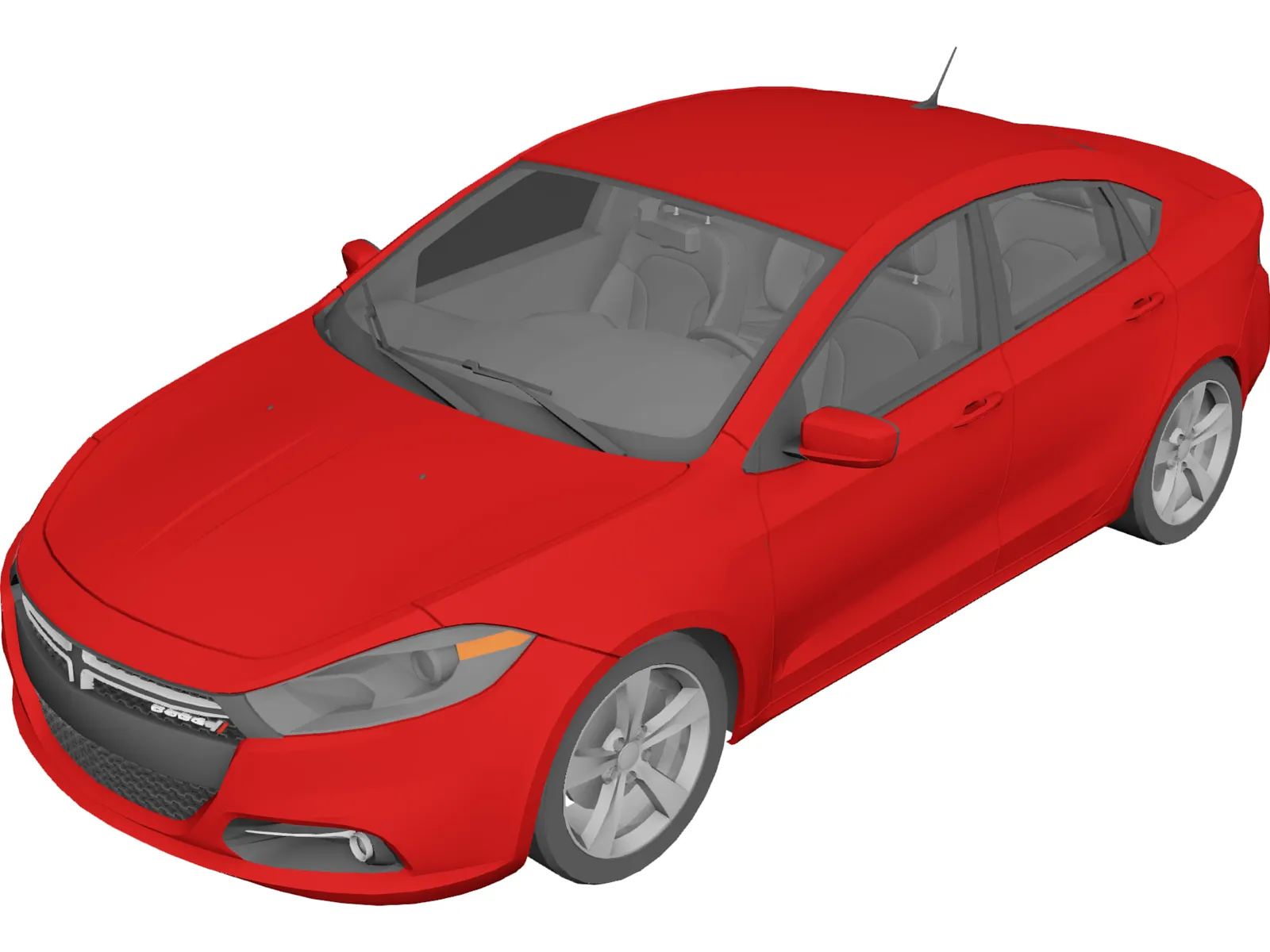 Dodge Dart GT (2013) 3D Model main preview
