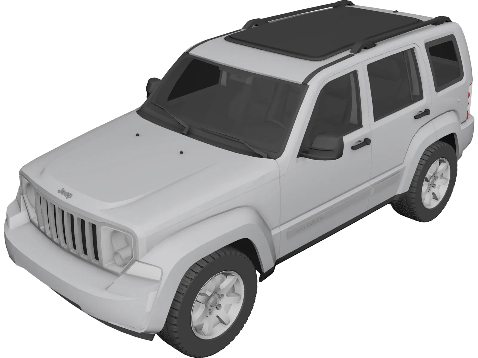 Jeep Cherokee (2008) 3D Model main preview