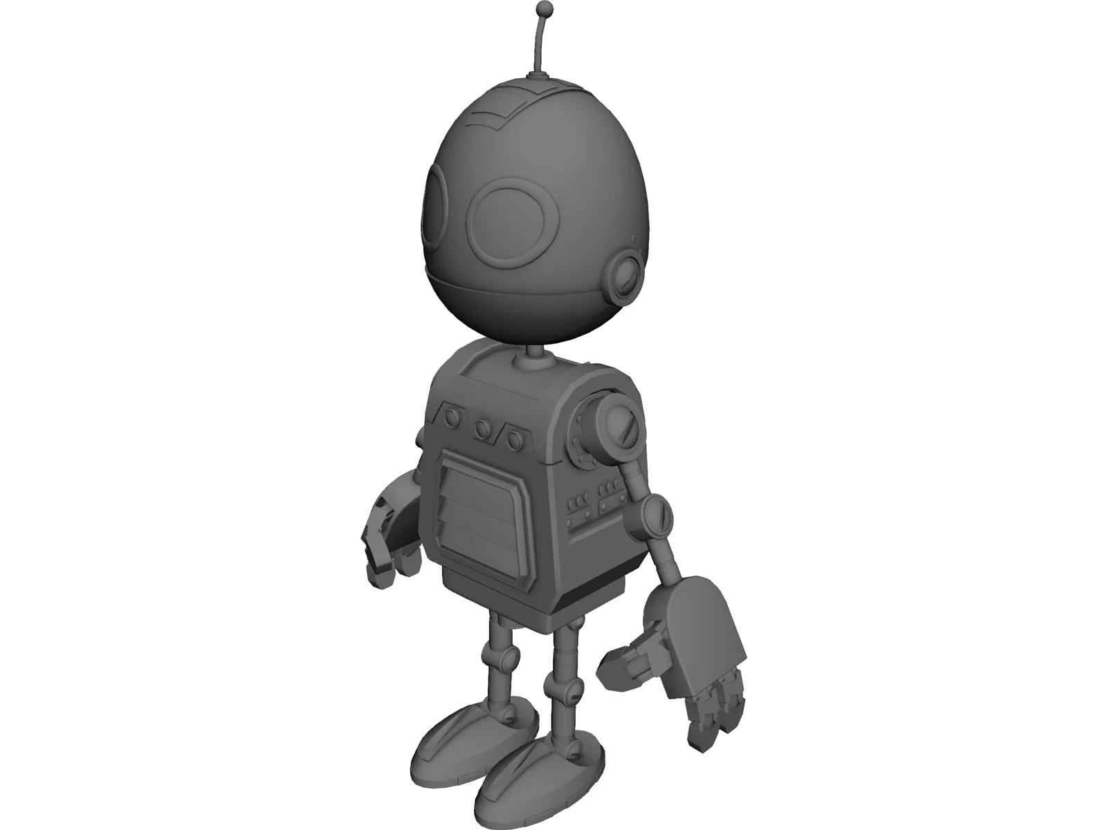 Clank Robot Pet 3D Model main preview