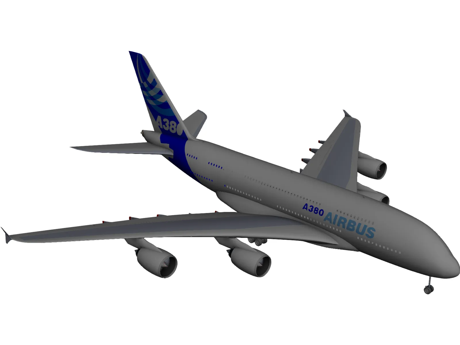 Airbus A380 3D Model main preview
