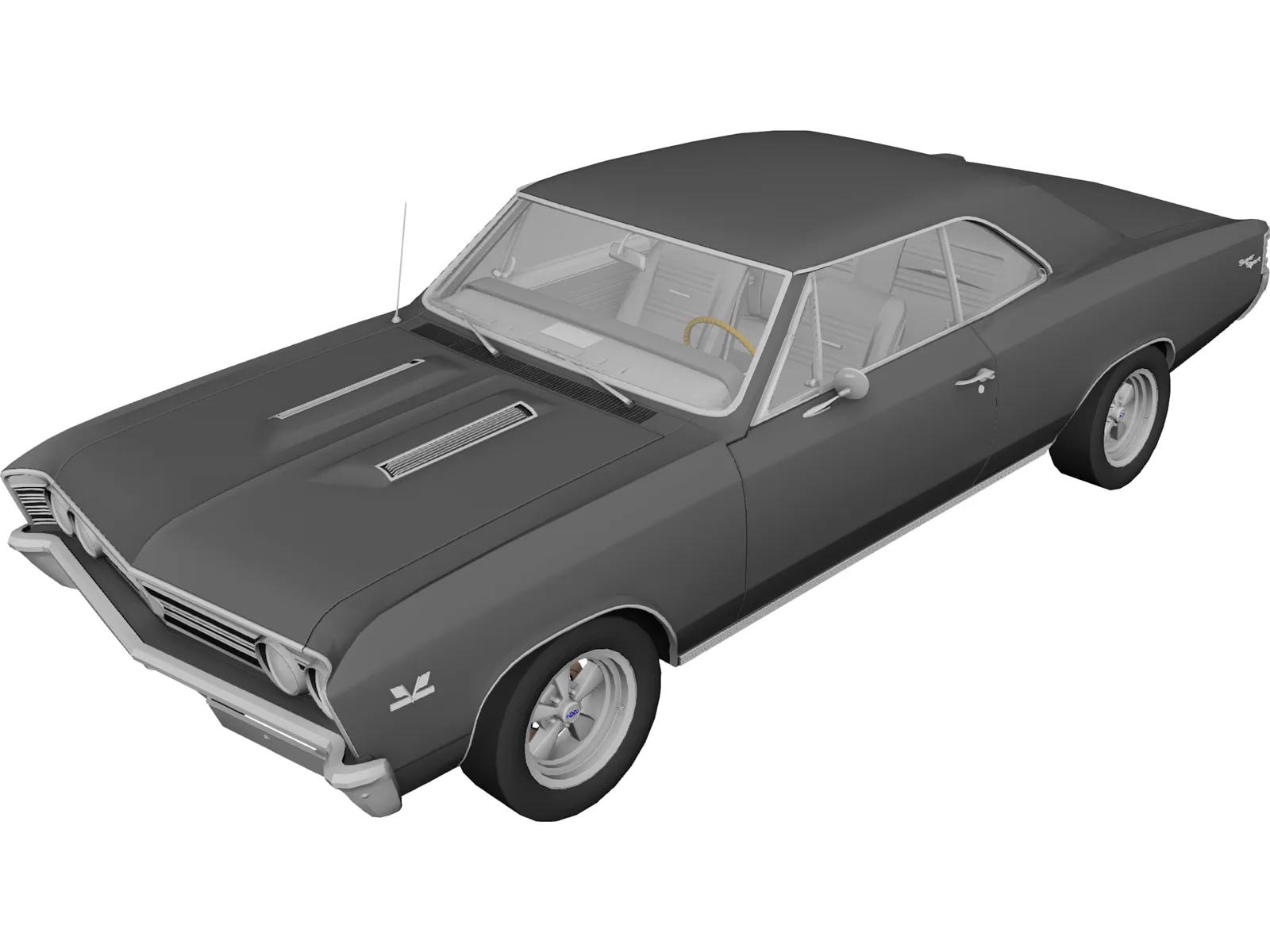 Chevrolet Chevelle SS (1967) 3D Model main preview