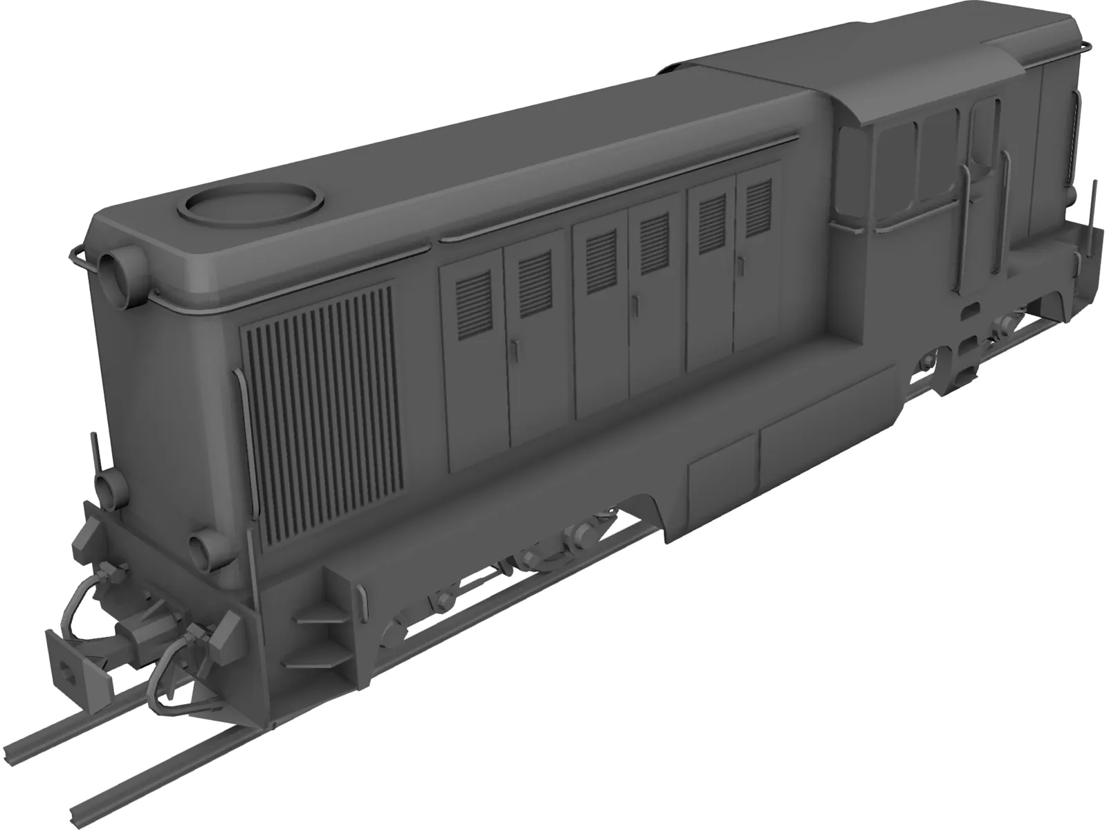 Romanian Narrow Gauge Diesel Locomotive 3D Model main preview