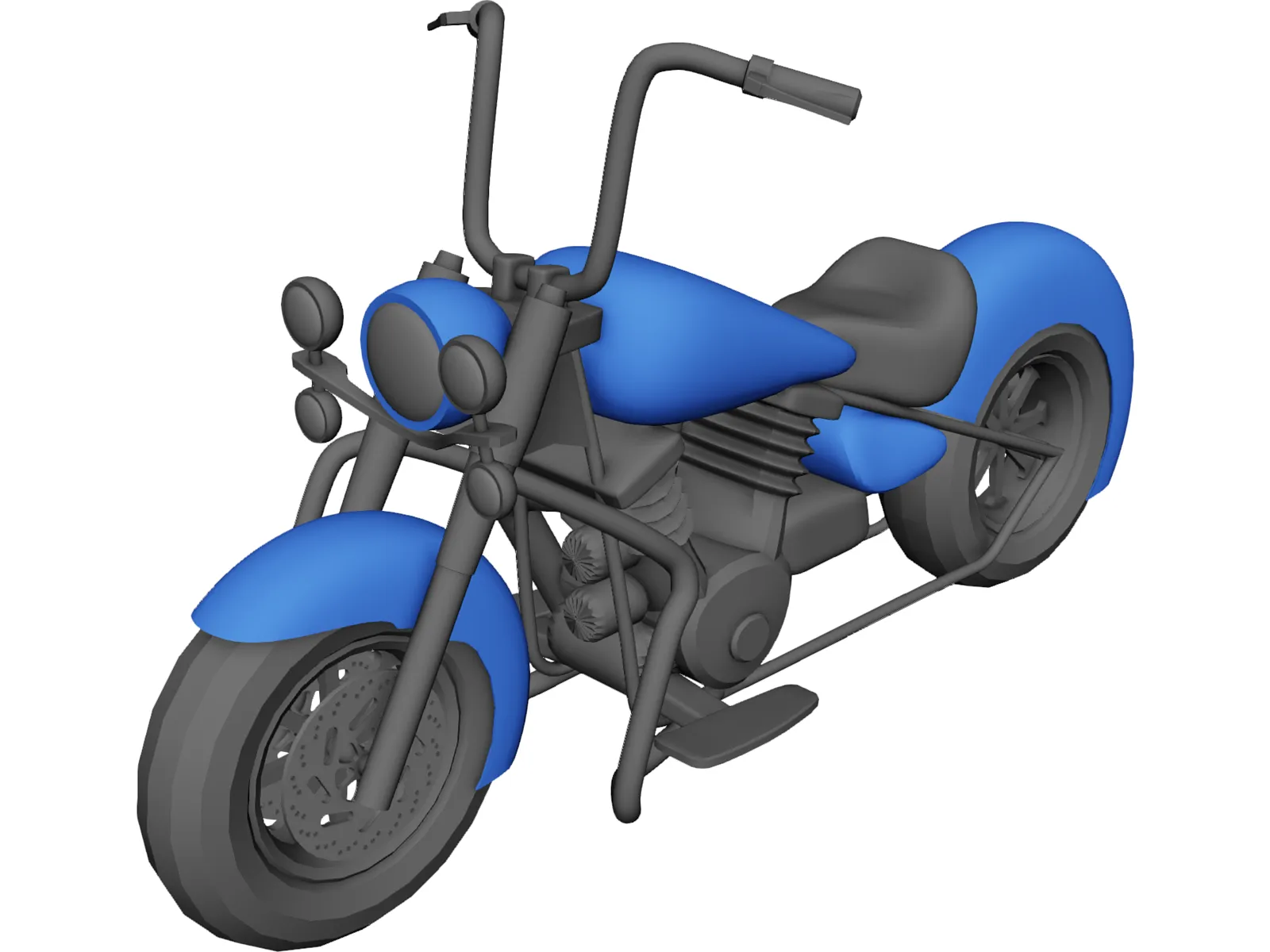 Chopper 3D Model main preview