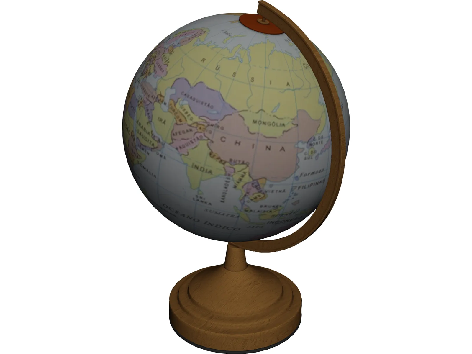 Globe 3D Model main preview