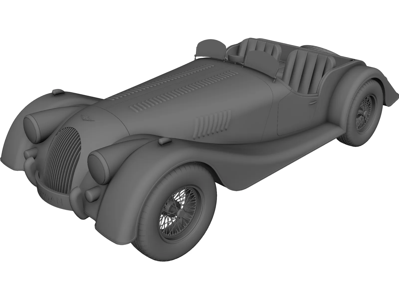 Morgan Plus 4 3D Model main preview