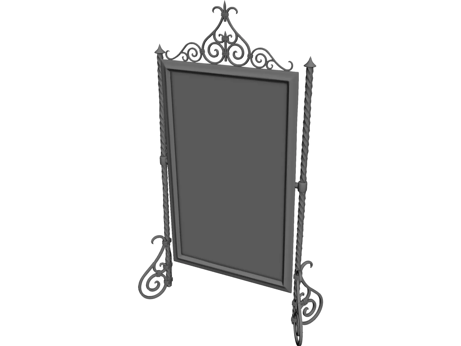 Medieval Mirror 3D Model main preview
