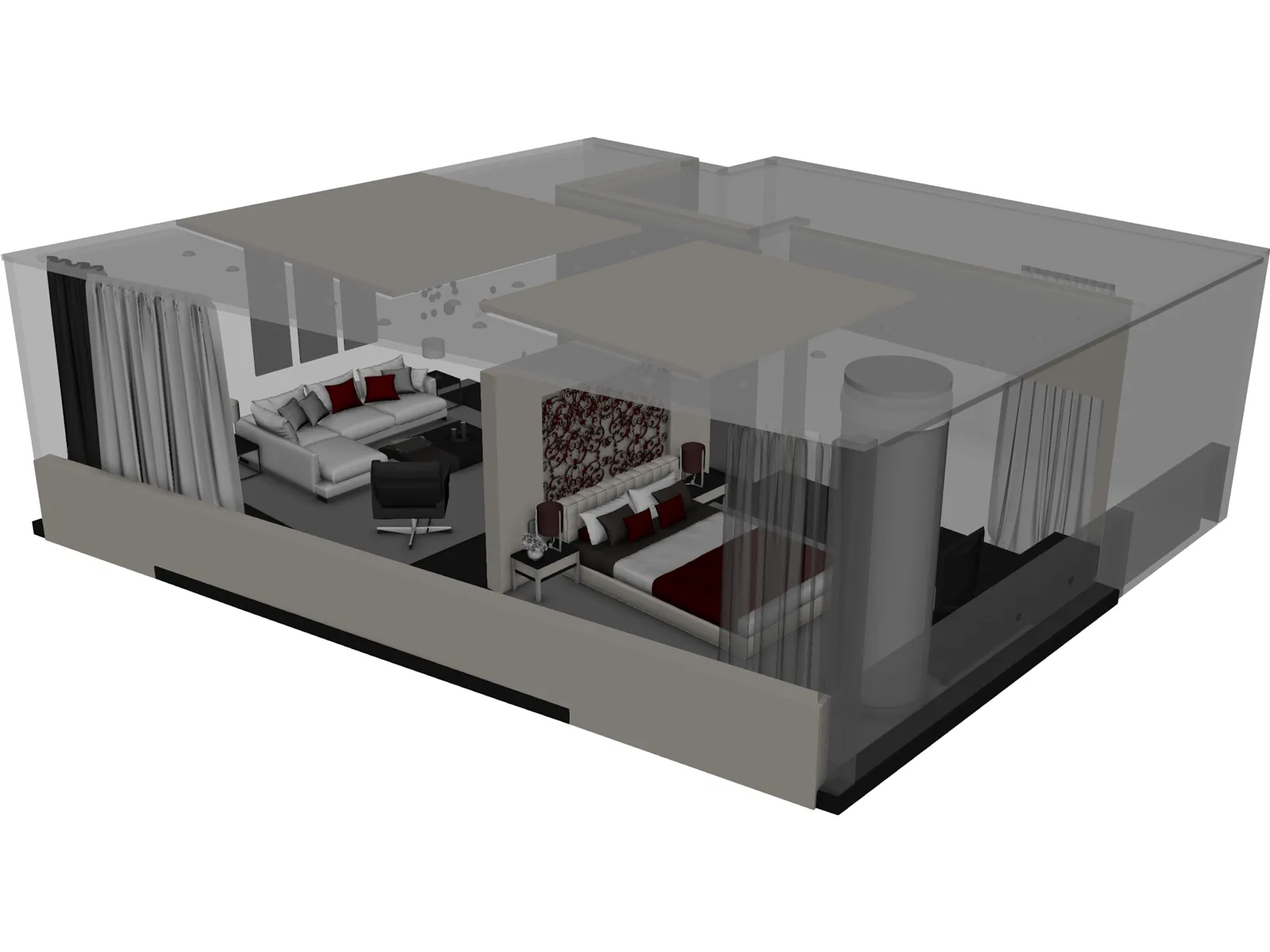 Bedroom 3D Model main preview