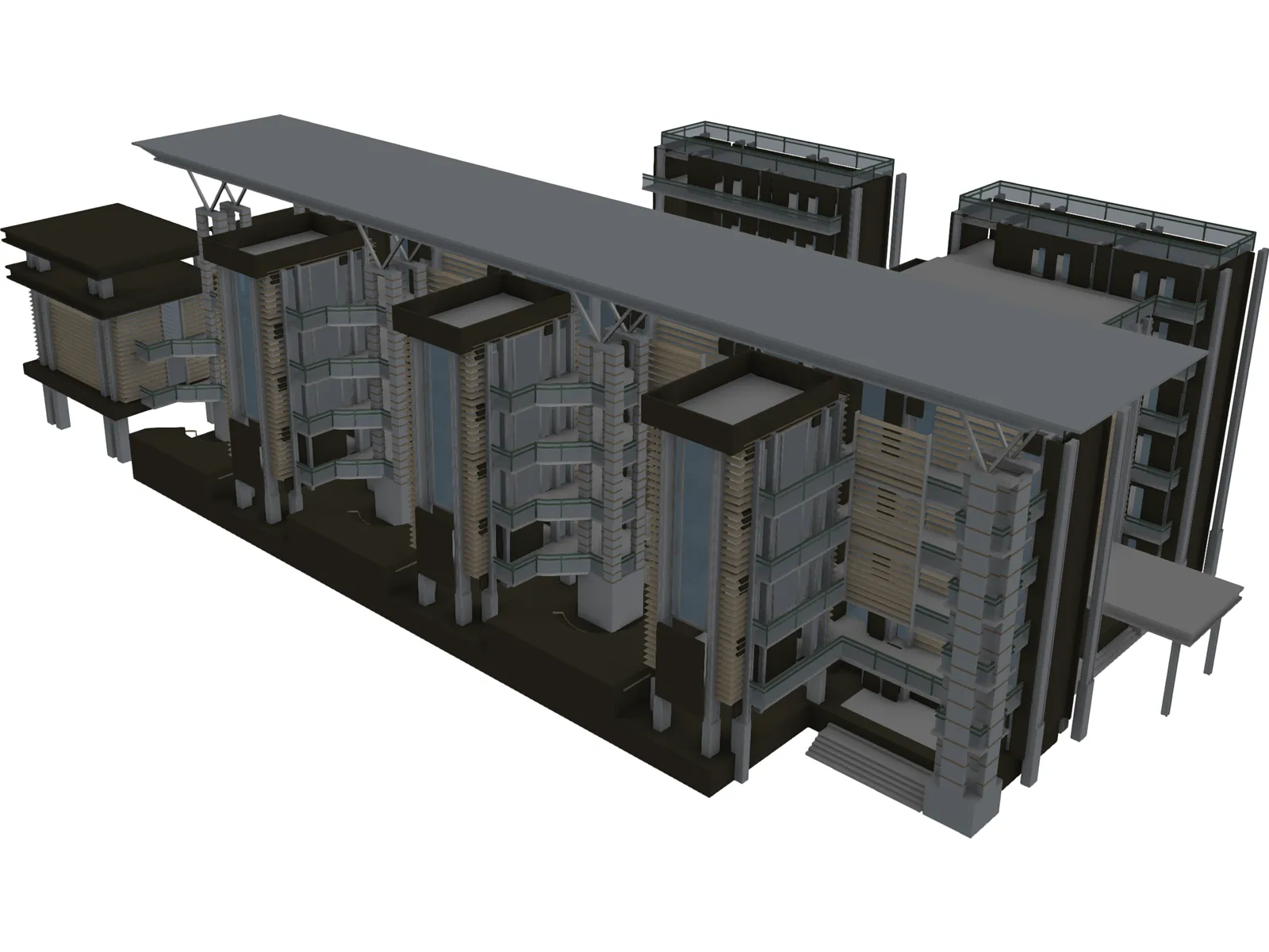 Building Office 3D Model main preview