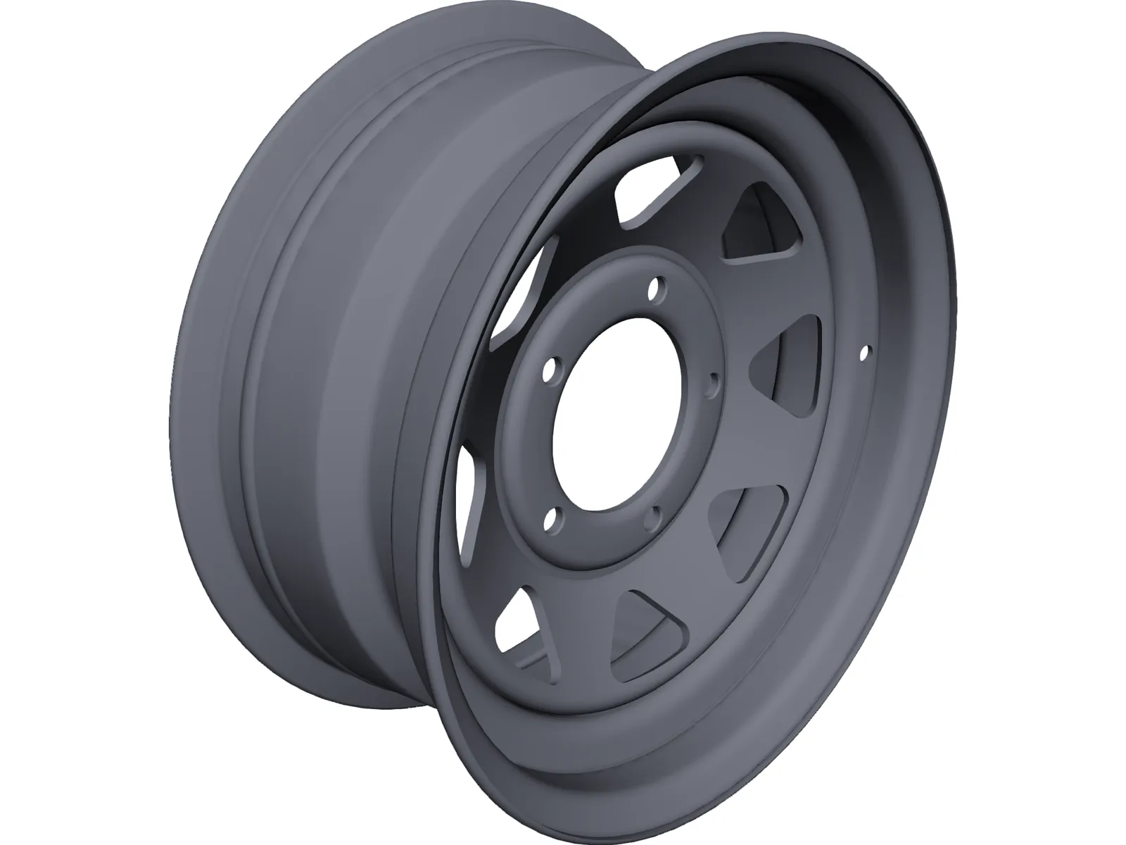 Steel Rim 15inch 3D Model main preview