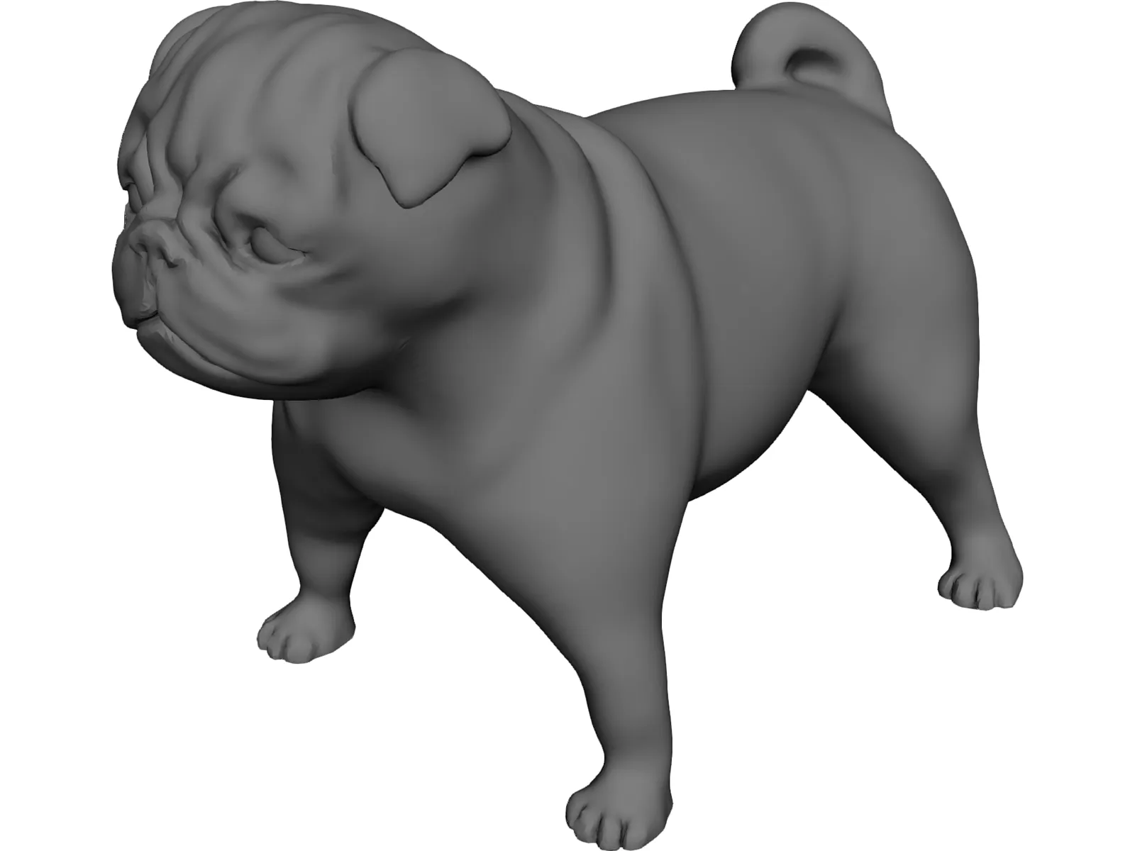 Bulldog 3D Model main preview